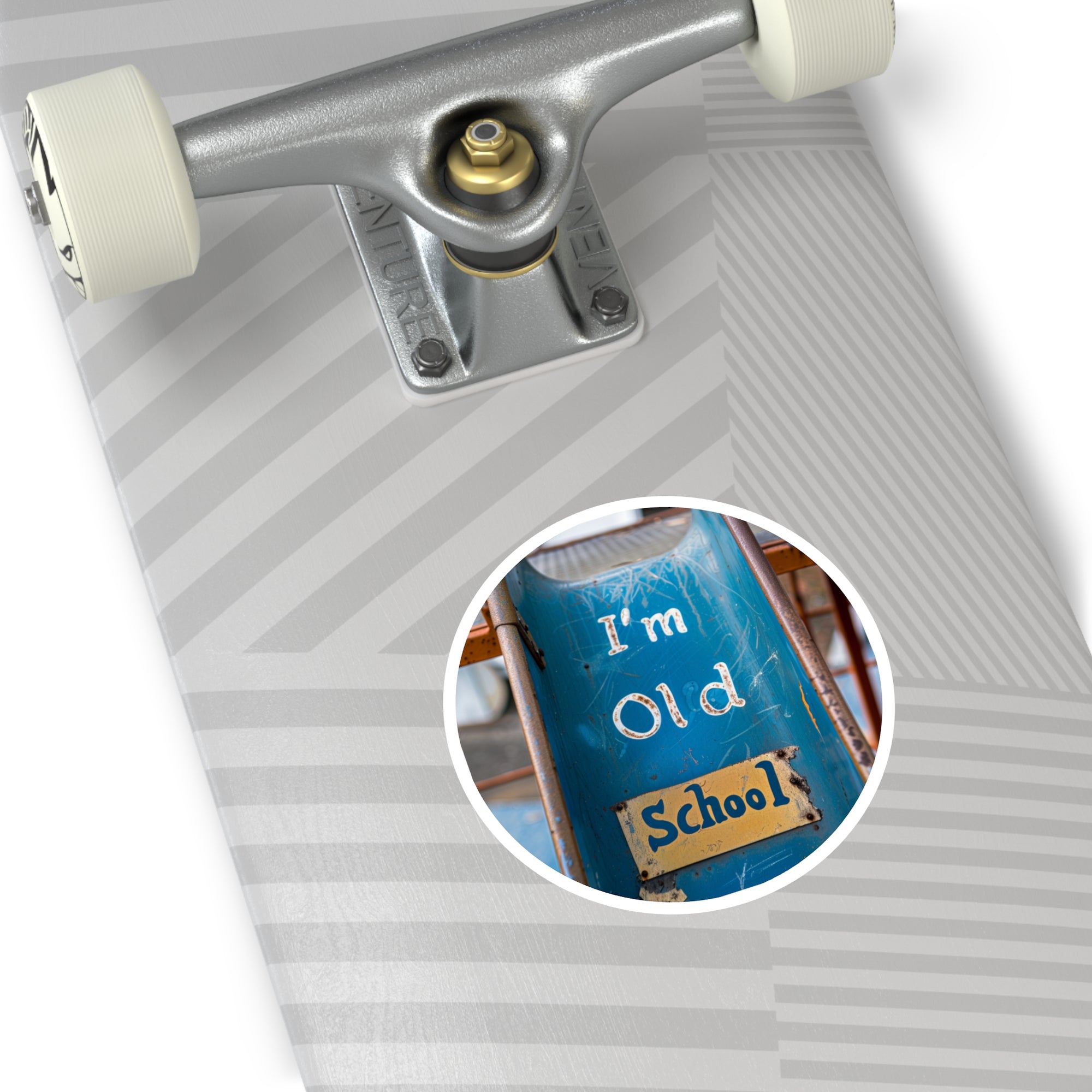 Old School, Retro Playground Sticker, Nostalgic Design, Vintage Fun
