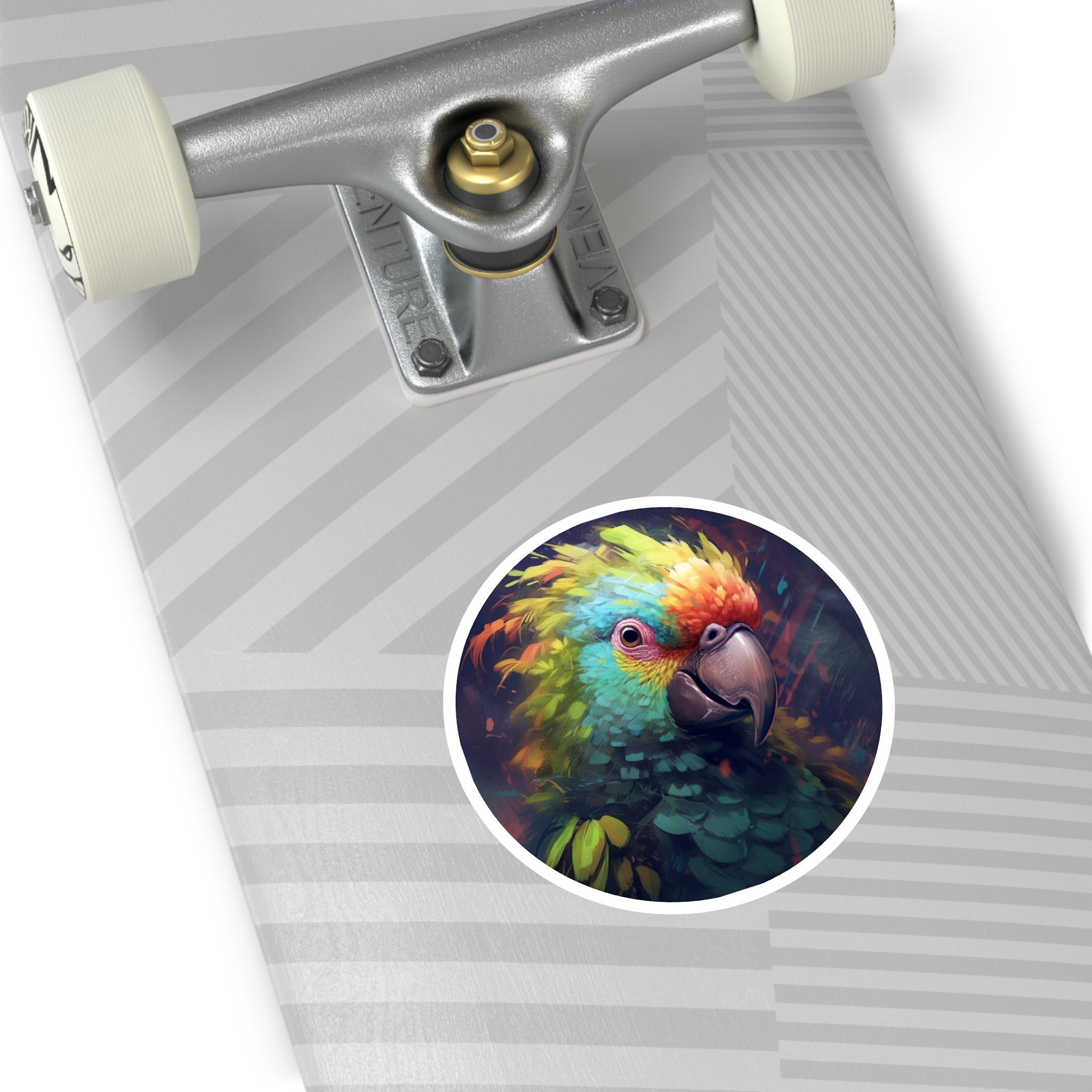 Colorful Parrot Sticker, Tropical Art, Vibrant Bird Design, Exotic Gift