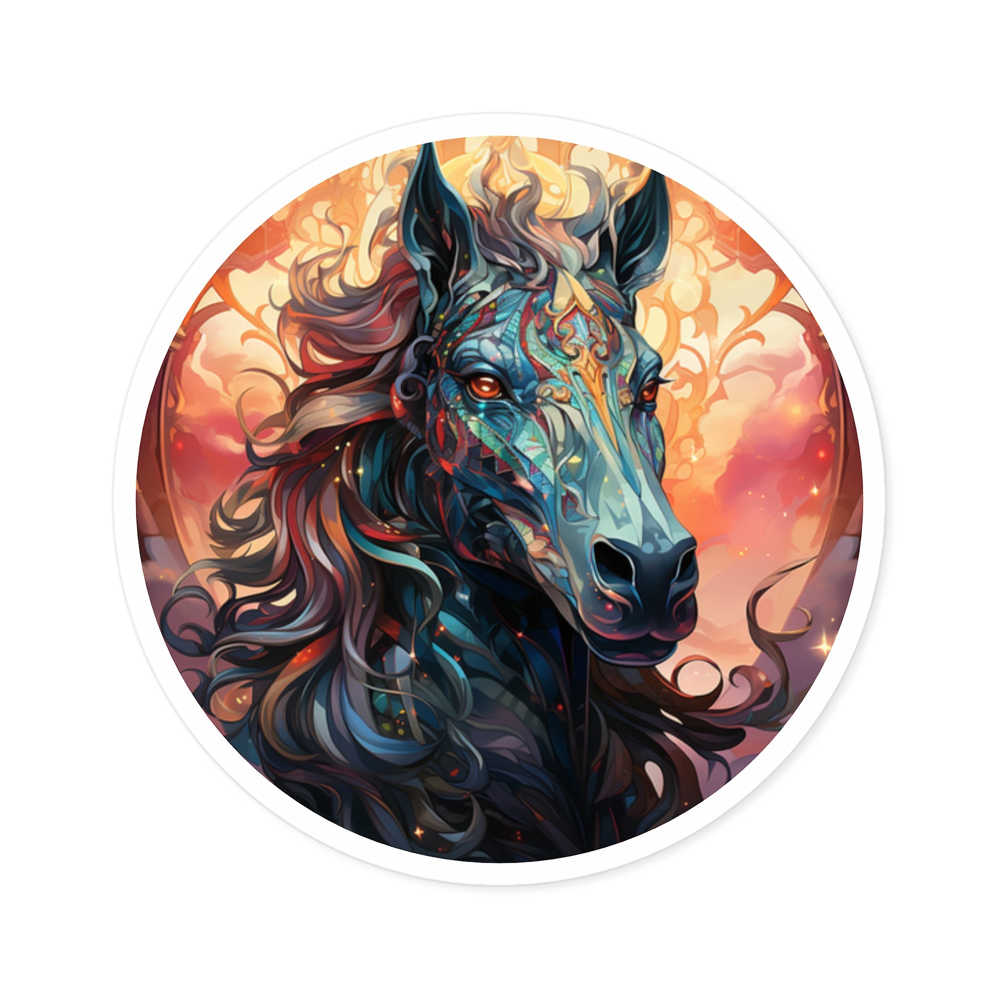 Fantasy Horse, Artistic Sticker, Notebook Decor, Unique Gift