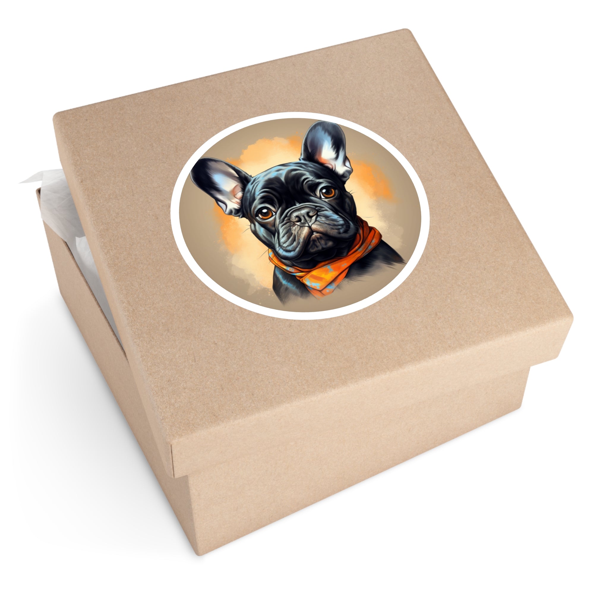 French Bulldog Sticker, Artistic Pet Design, Colorful Portrait, Dog Lover Gift