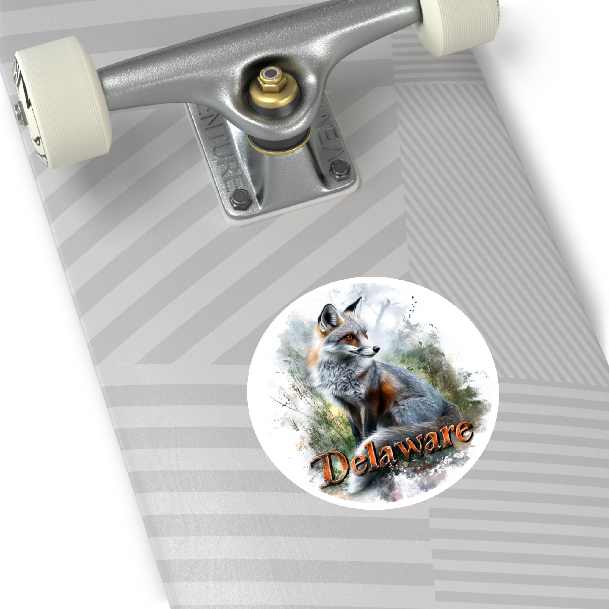 Delaware Fox, Nature Art Sticker, Laptop or Journal, State Wildlife Design