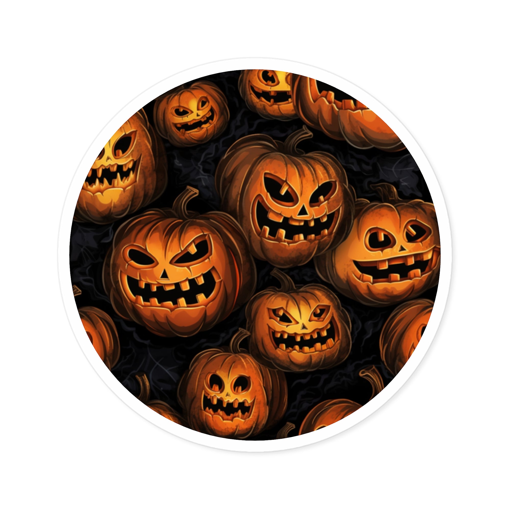 Halloween Pumpkins, Festive Art Sticker, Seasonal Decor, Fun Gift