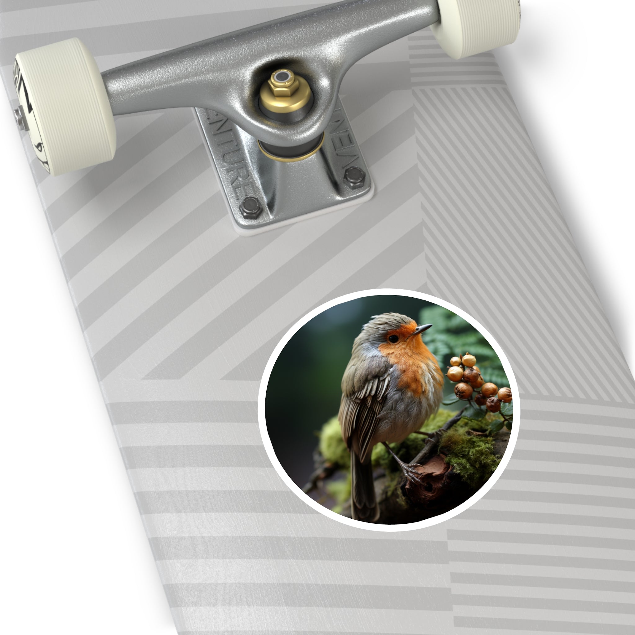 Robin Sticker, Realistic Bird Art, Nature Design, Gentle Woodland Aesthetic