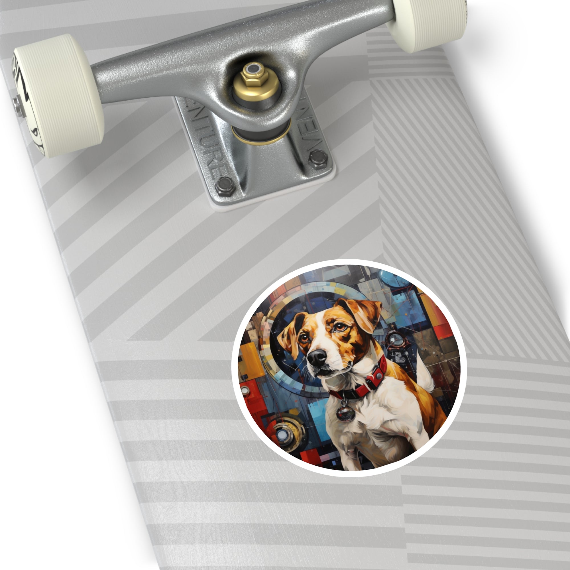Jack Russell Postmodern Sticker, Abstract Dog Art, Bold Design, Modern Gift