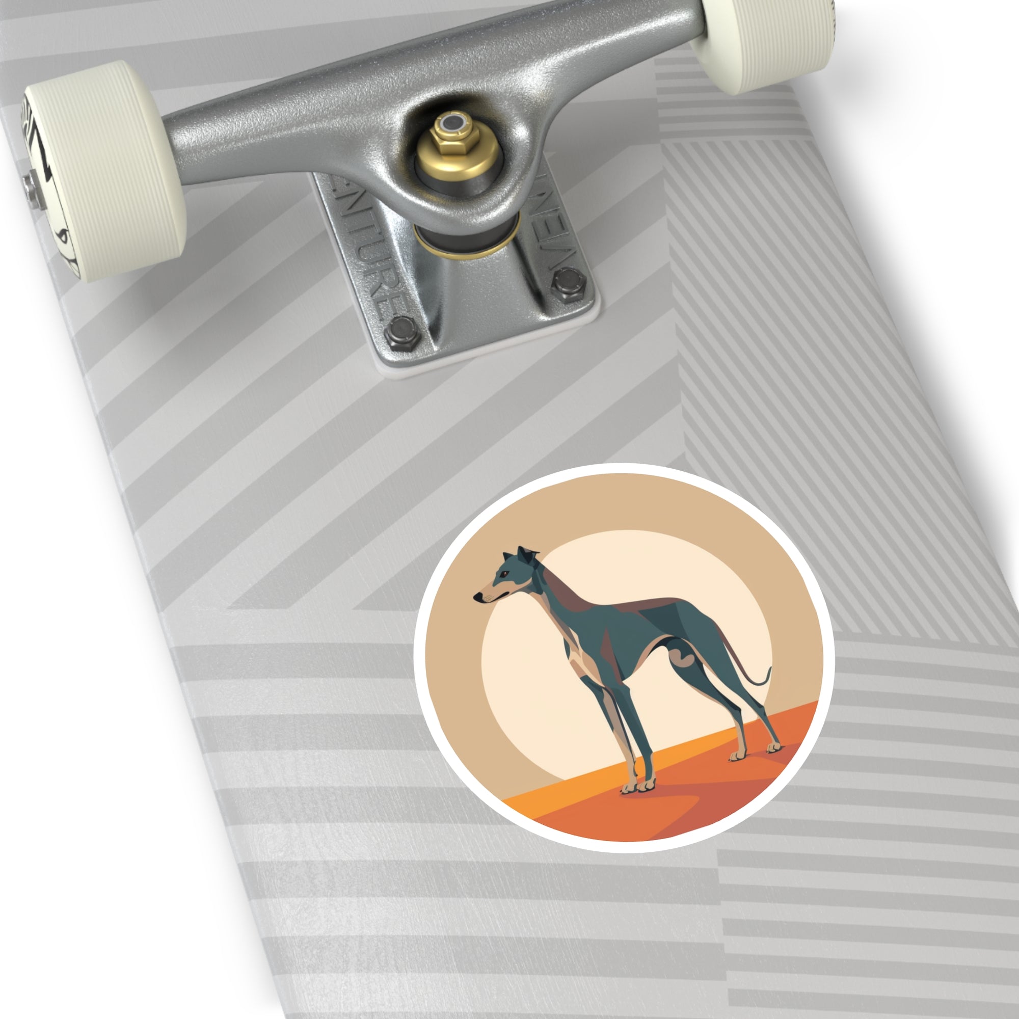 Greyhound Minimalist Sticker, Sleek Design, Modern Dog Art, Elegant Lines