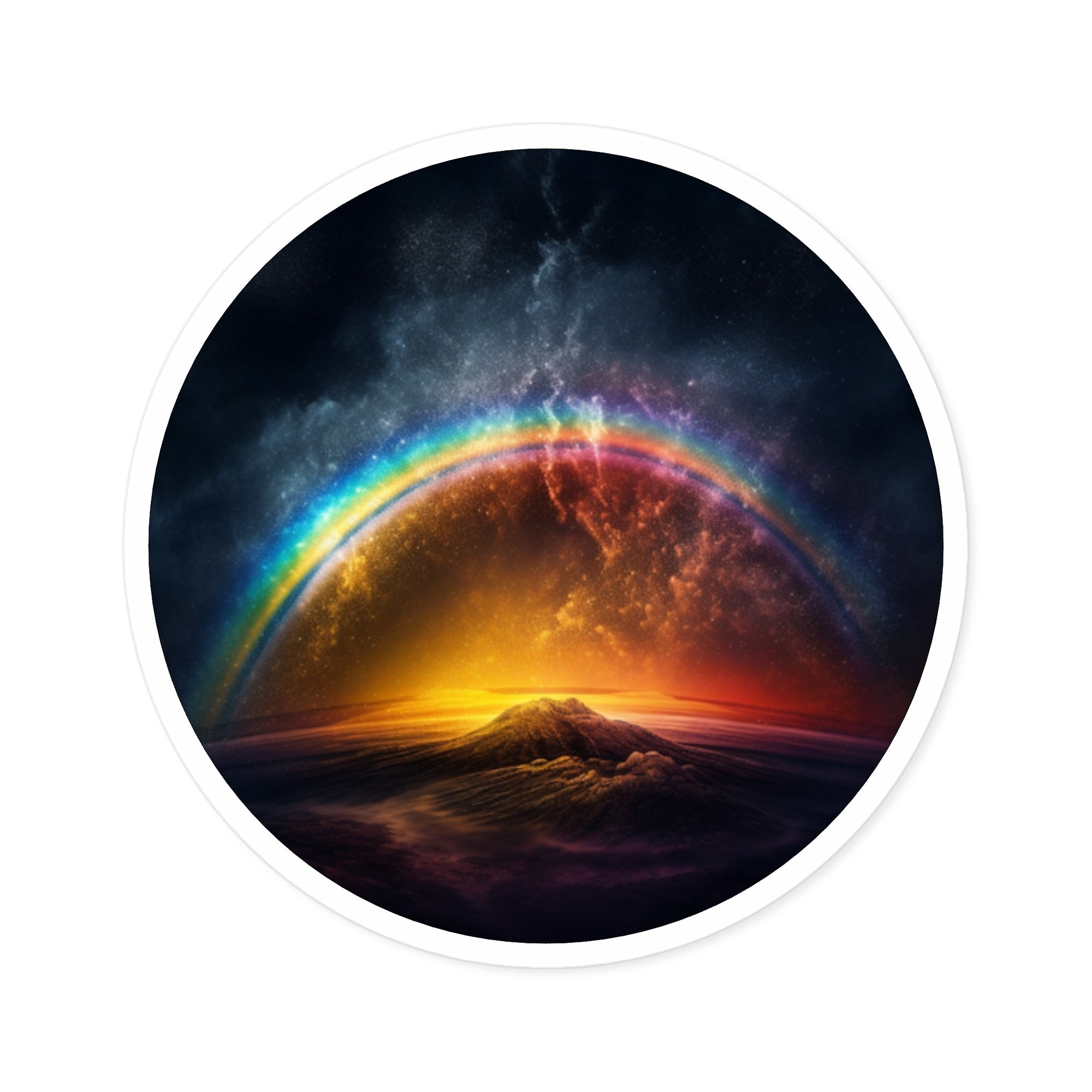 Rainbow Colorful Sticker, Trippy Art, Room Decor, Aesthetic Gift