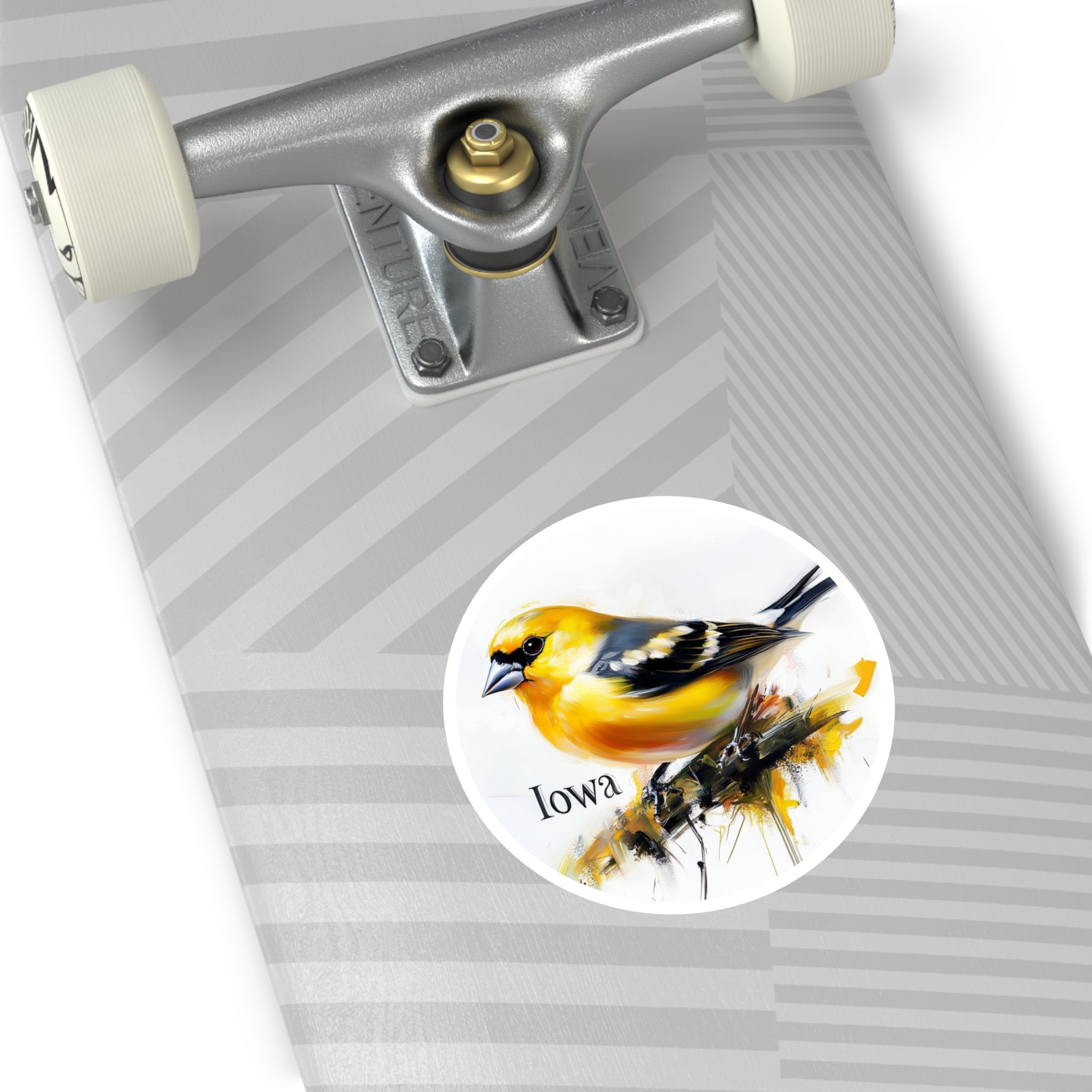 Iowa Goldfinch, Yellow Bird Sticker, Laptop or Water Bottle, State Bird Art