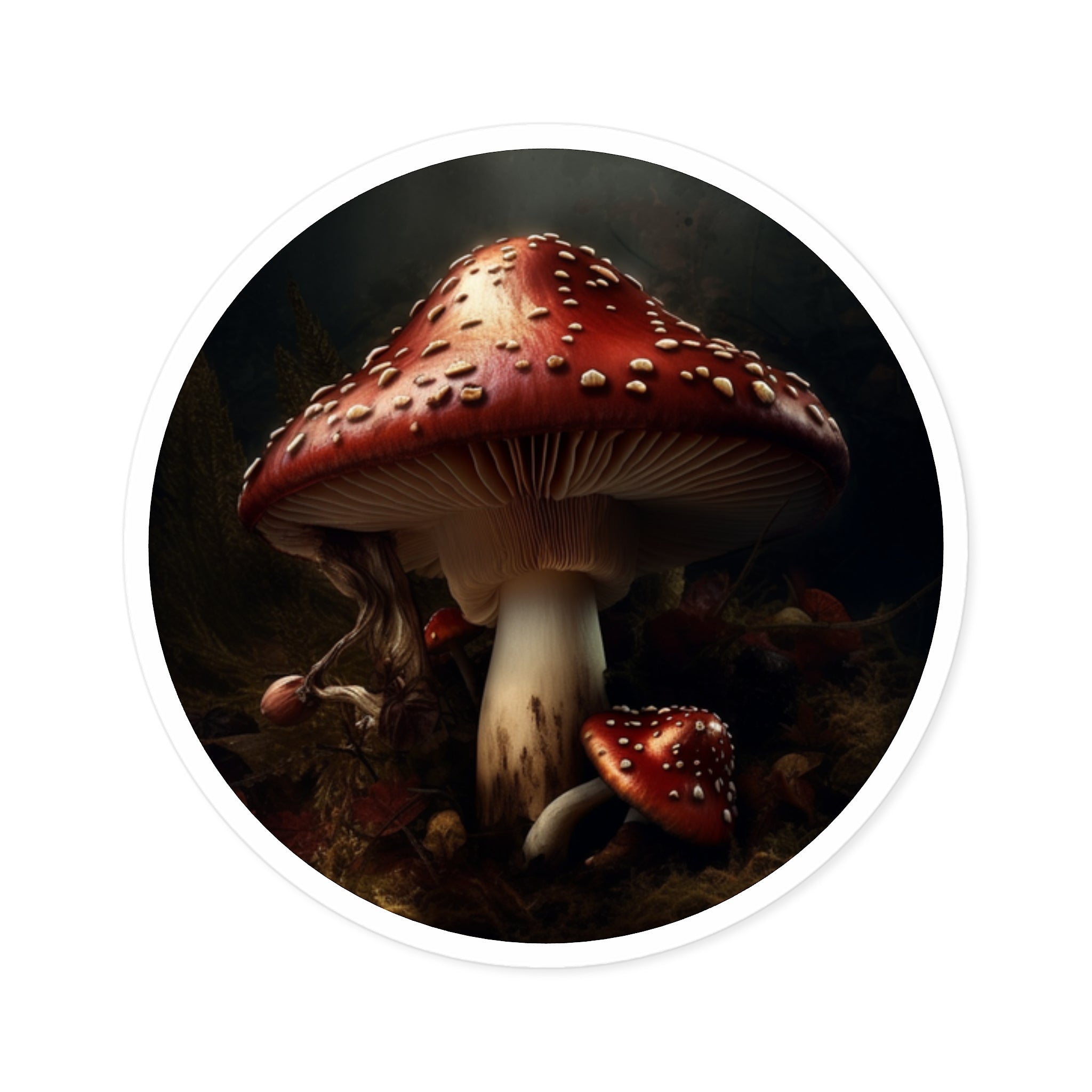 Red Mushroom Sticker, Nature Art, Water Bottle Decor, Whimsical Gift