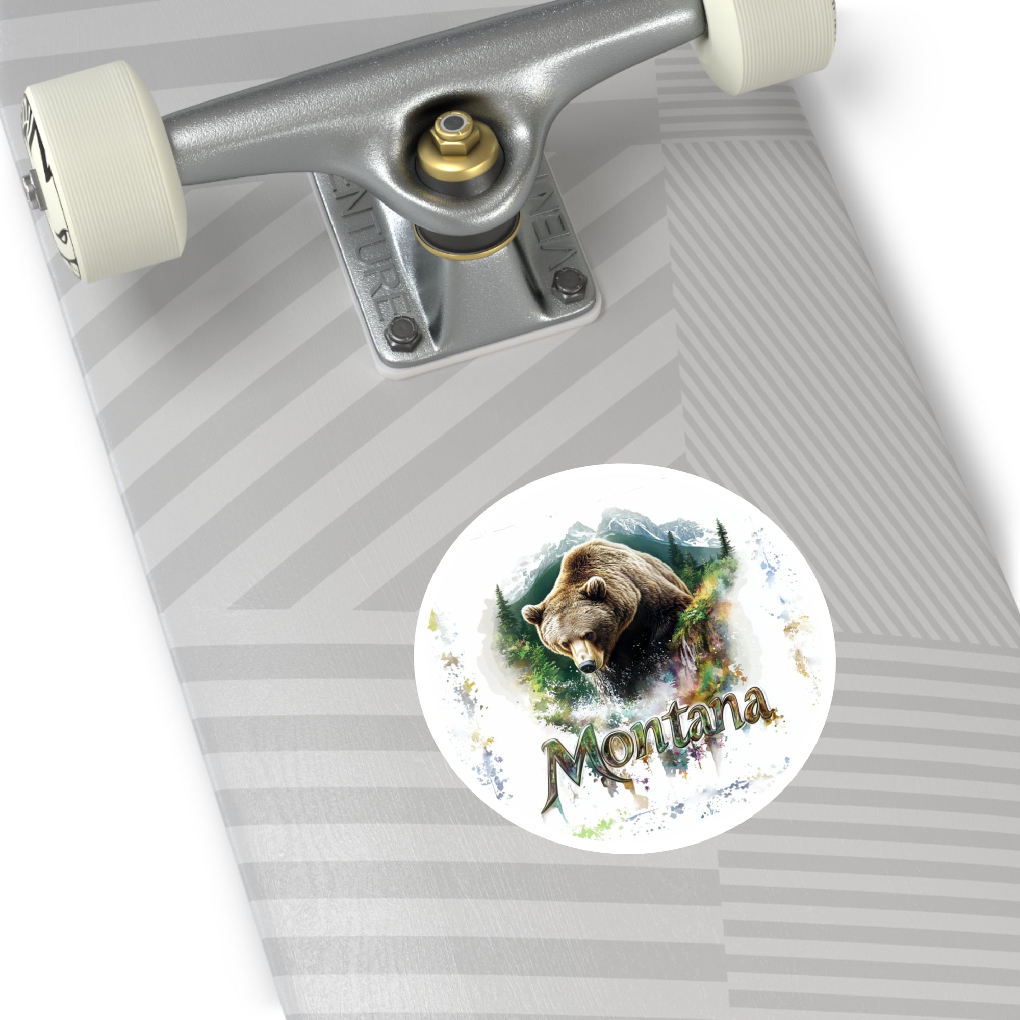 Montana Bear Sticker, Mountain Wildlife Art, State Pride, Nature Adventure