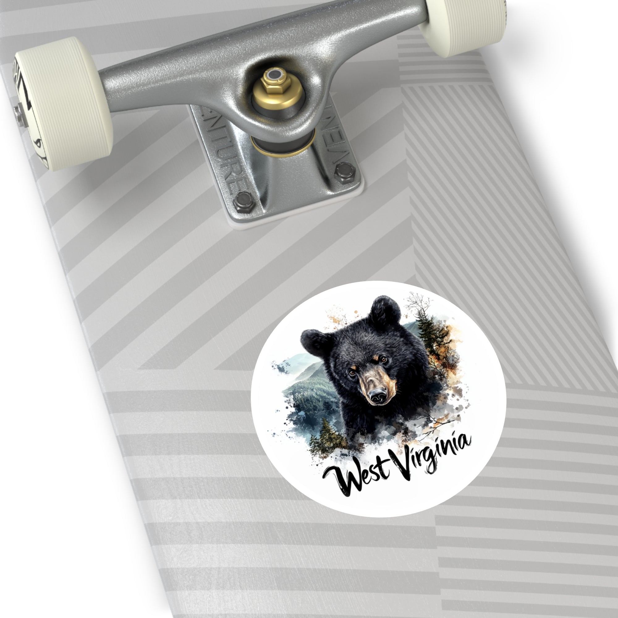 West Virginia Black Bear, Mountain View Sticker, State Animal Art, Wildlife Design