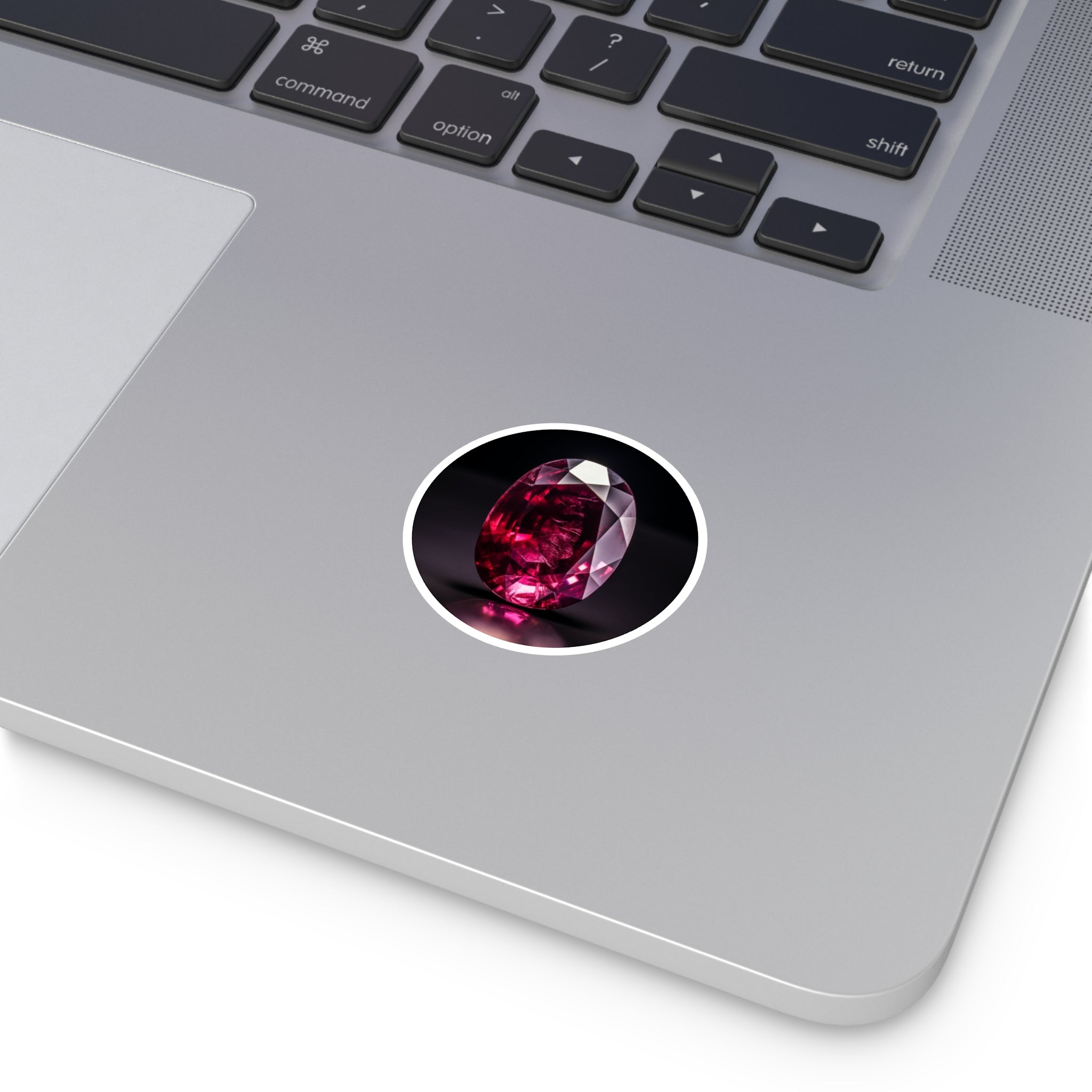 Ruby Gemstone, Realistic Gemstone Sticker, Red Crystal Art, Classic Design Gift
