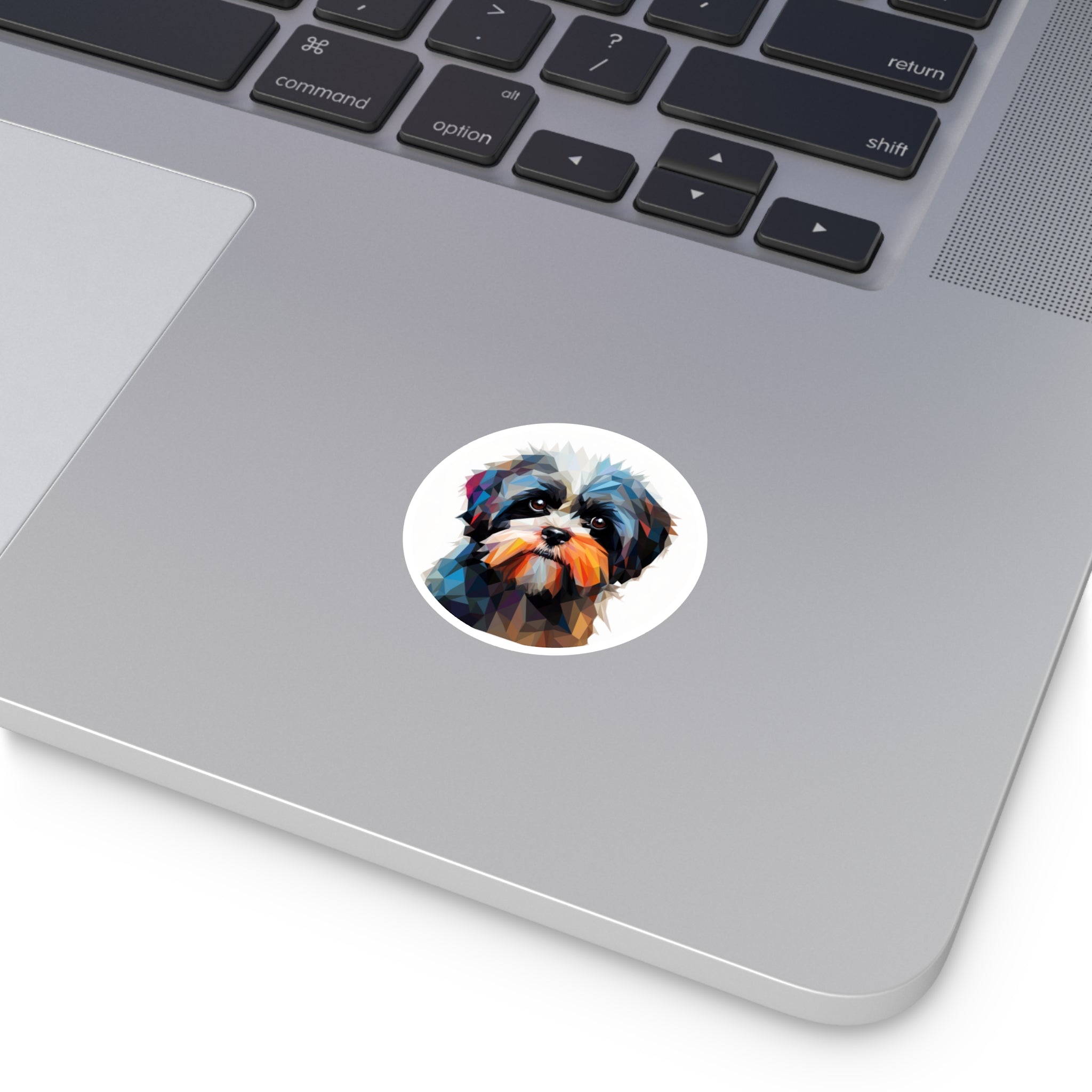 Geometric Shih Tzu Sticker, Modern Dog Art, Polygon Design, Pet Lover Gift