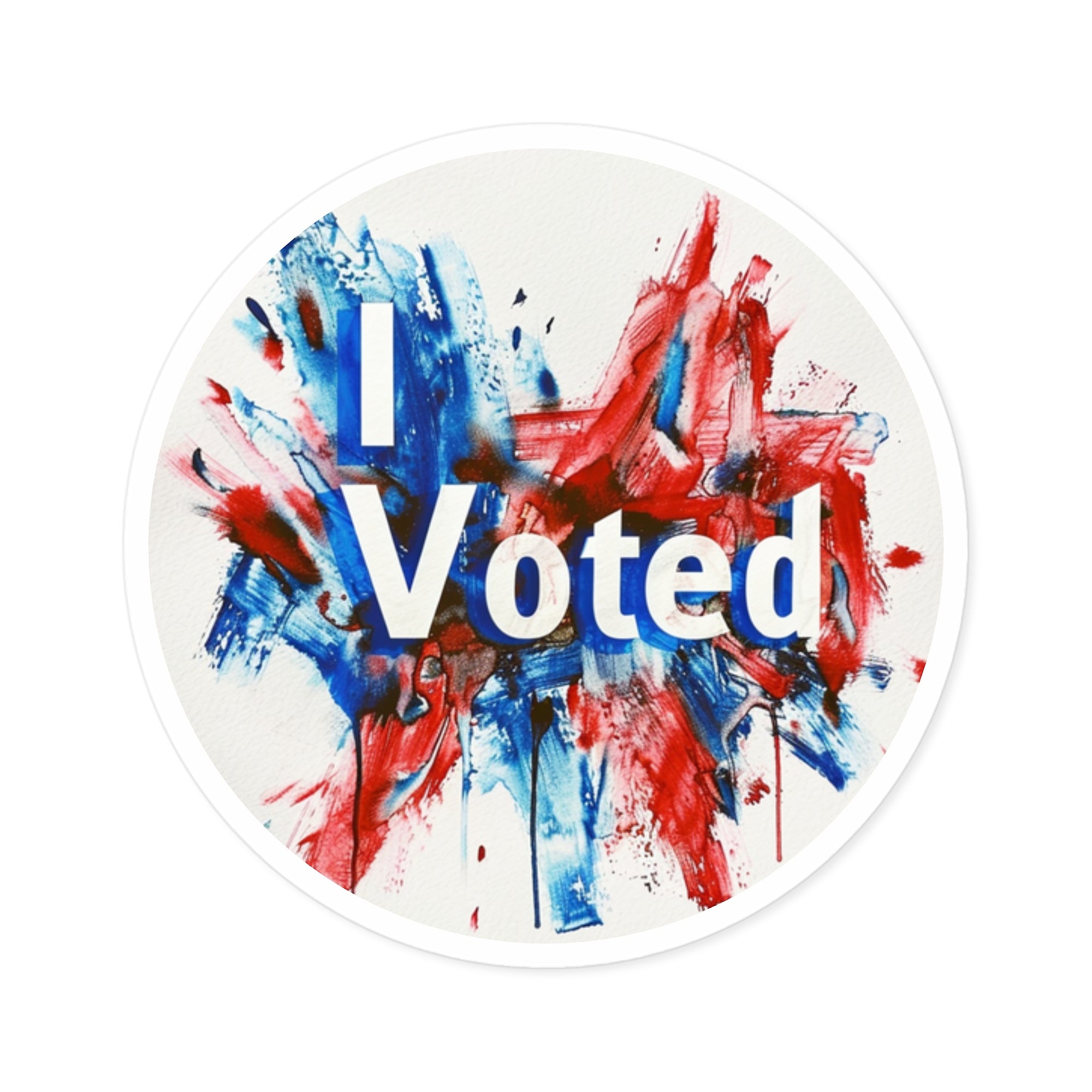 I Voted Sticker, Red White Blue Design, Patriotic Art, Election Day Pride