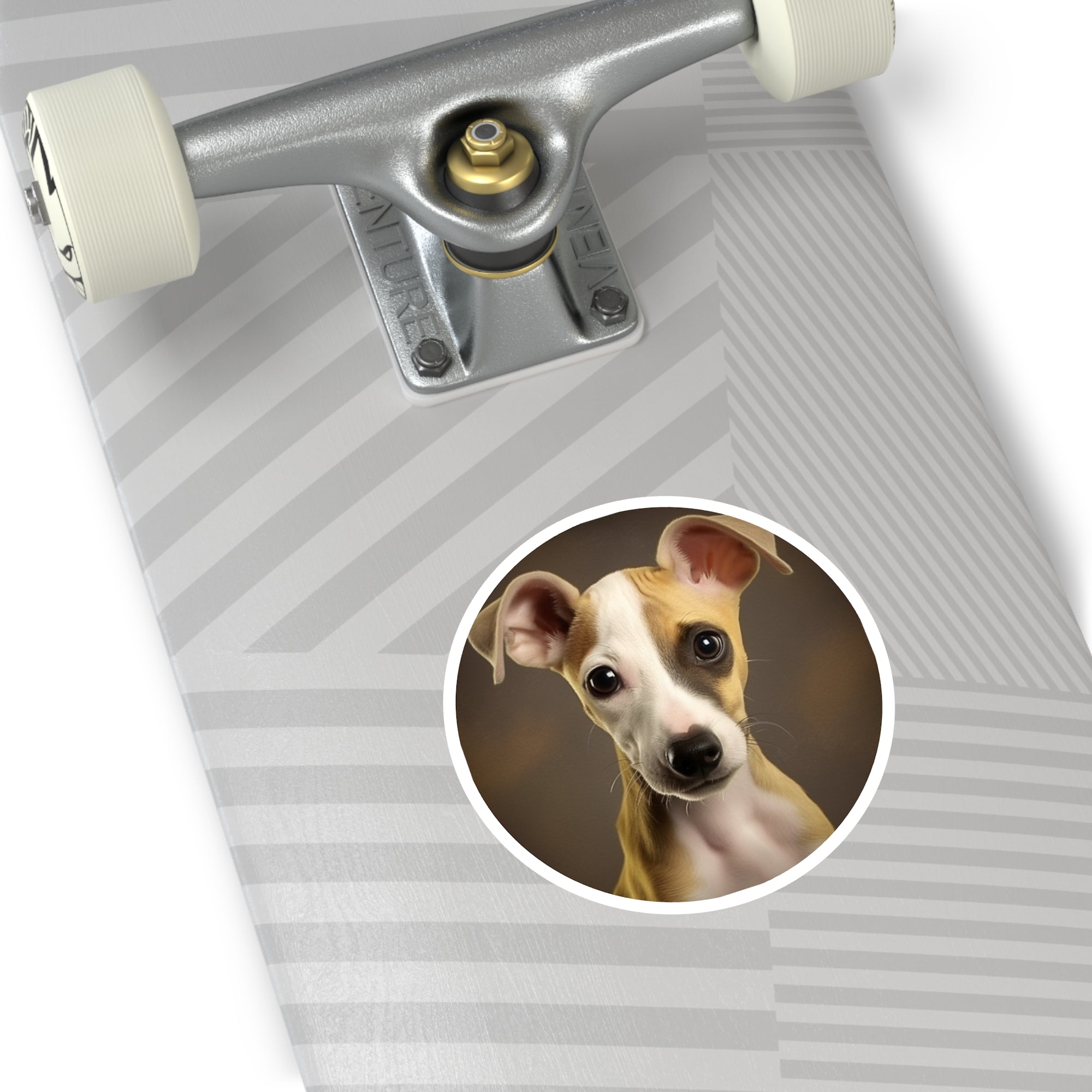 Whippet Puppy, Photorealistic Sticker, Laptop Decal, Gift for Dog Lovers