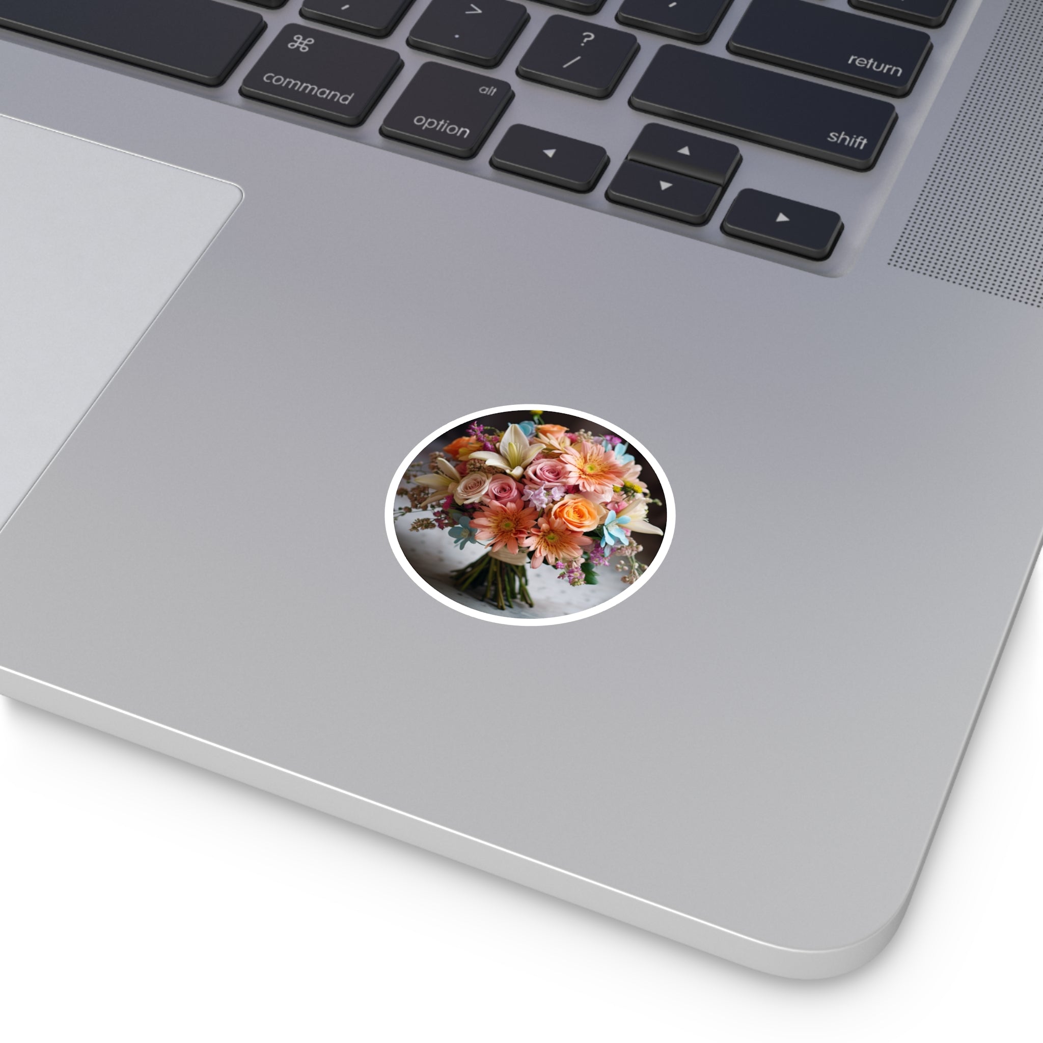 Floral Bouquet, Wedding Sticker, Laptop Decal, Gift for Flower Lovers