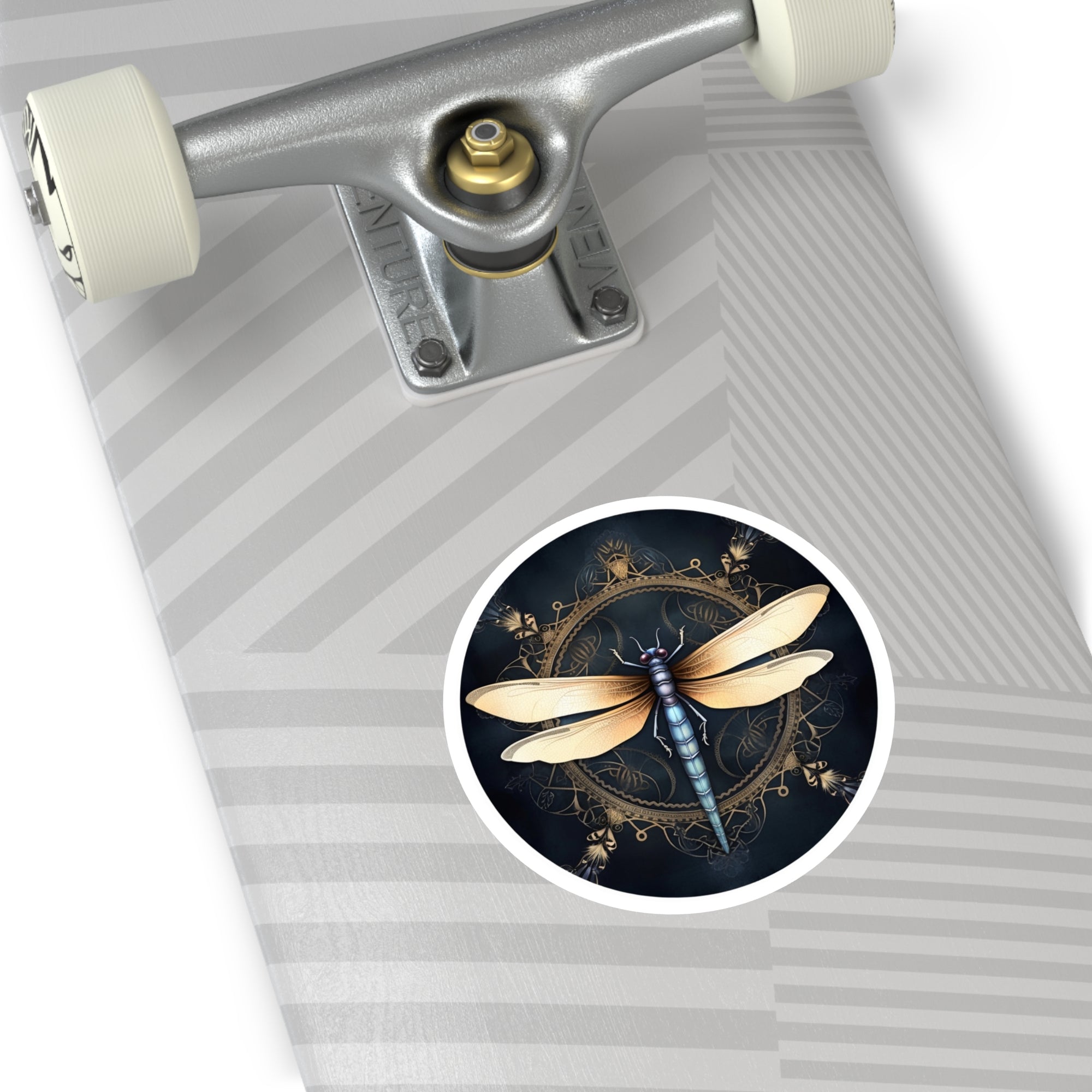 Dragonfly Mandala, Detailed Art Sticker, Notebook Decor, Nature Gift