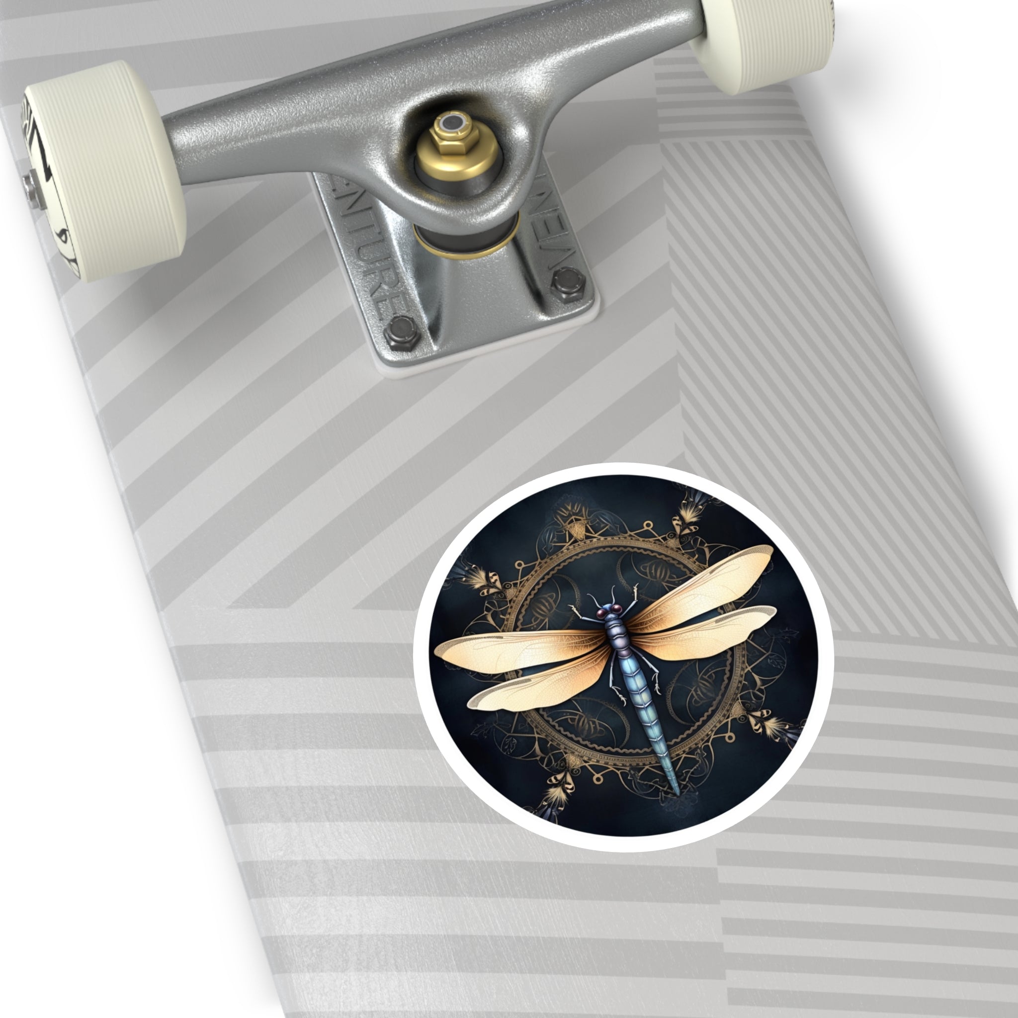 Dragonfly Mandala, Detailed Art Sticker, Notebook Decor, Nature Gift