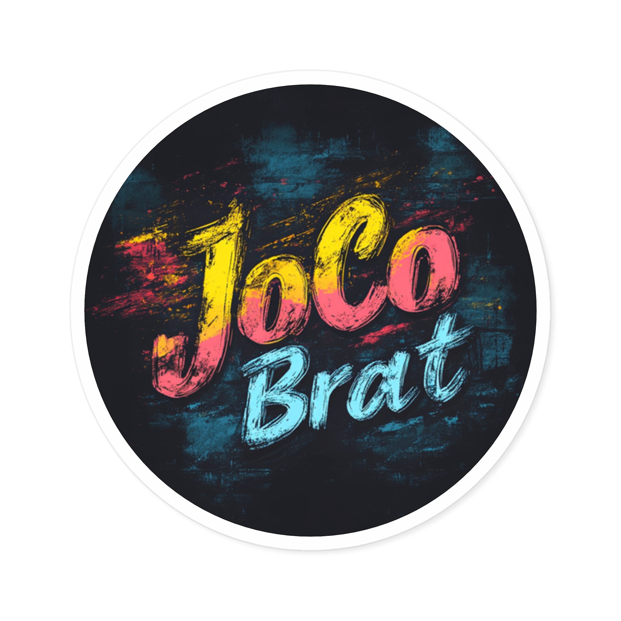 JoCo Brat Sticker, Colorful Hat Girl Art, Local Pride Design, Gift Idea