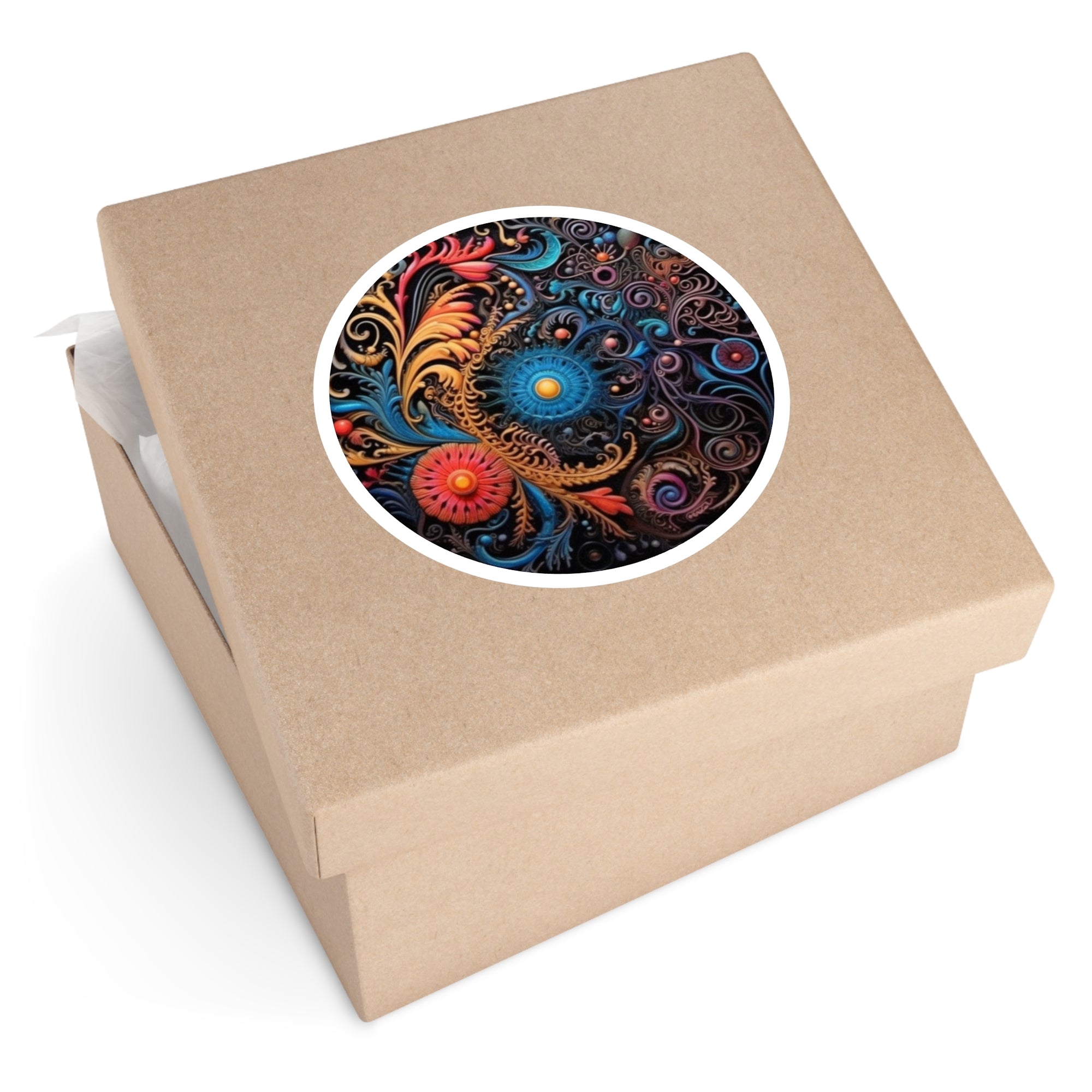 Yin Yang Mandala Sticker, Dual Color Design, Tattoo Art Circle, Balance Symbol