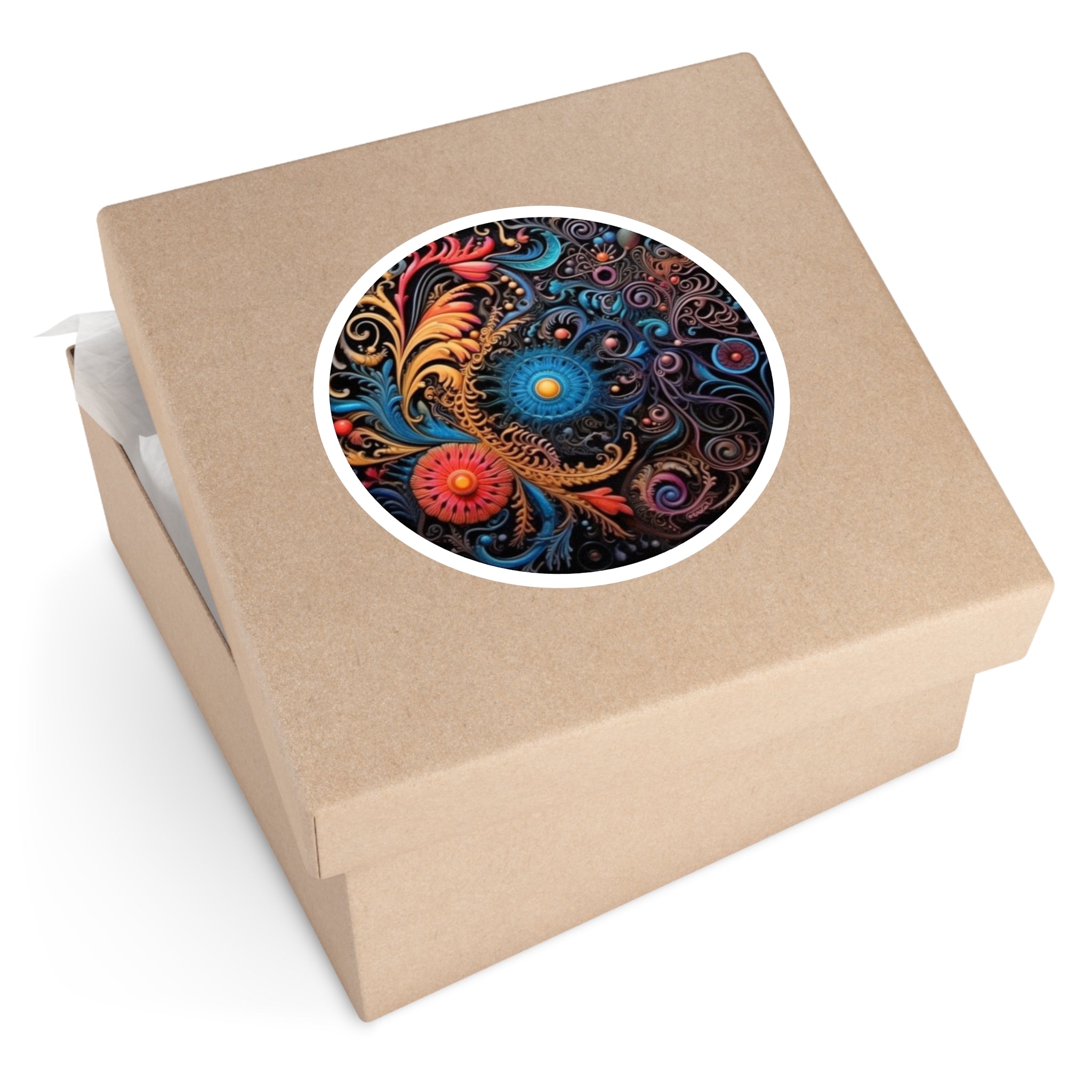 Yin Yang Mandala Sticker, Dual Color Design, Tattoo Art Circle, Balance Symbol