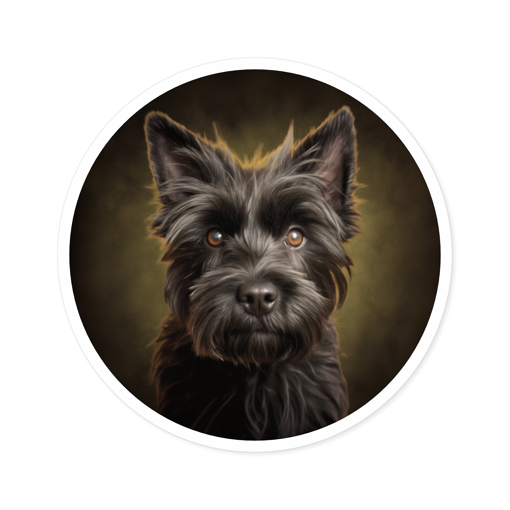 Cairn Terrier, Classic Portrait Sticker, Laptop Decal, Gift for Dog Lovers