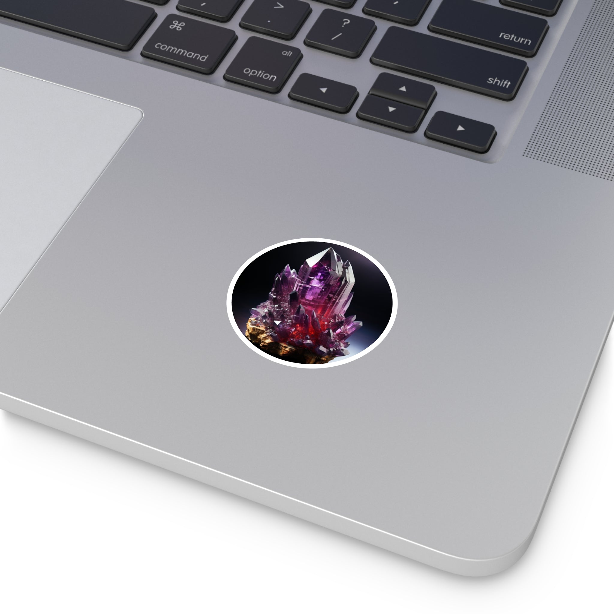 Amethyst Crystal Cluster, Realistic Gemstone Sticker, Gift for Crystal Lovers, Mystical Decor