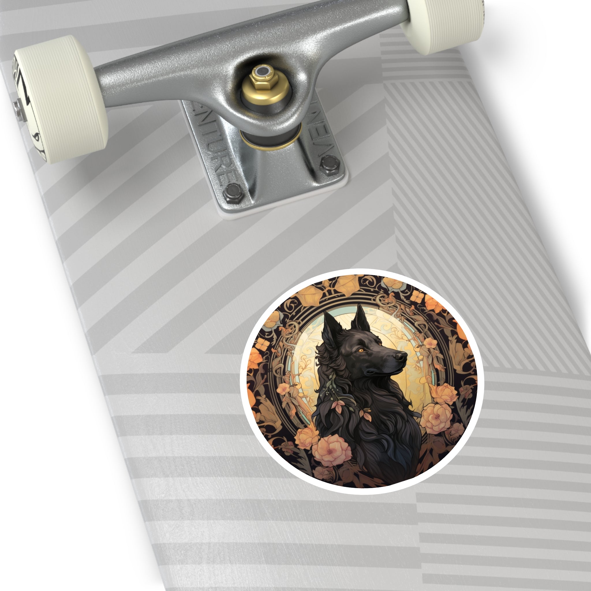 Belgian Sheepdog, Art Nouveau Sticker, Laptop Decal, Gift for Dog Lovers