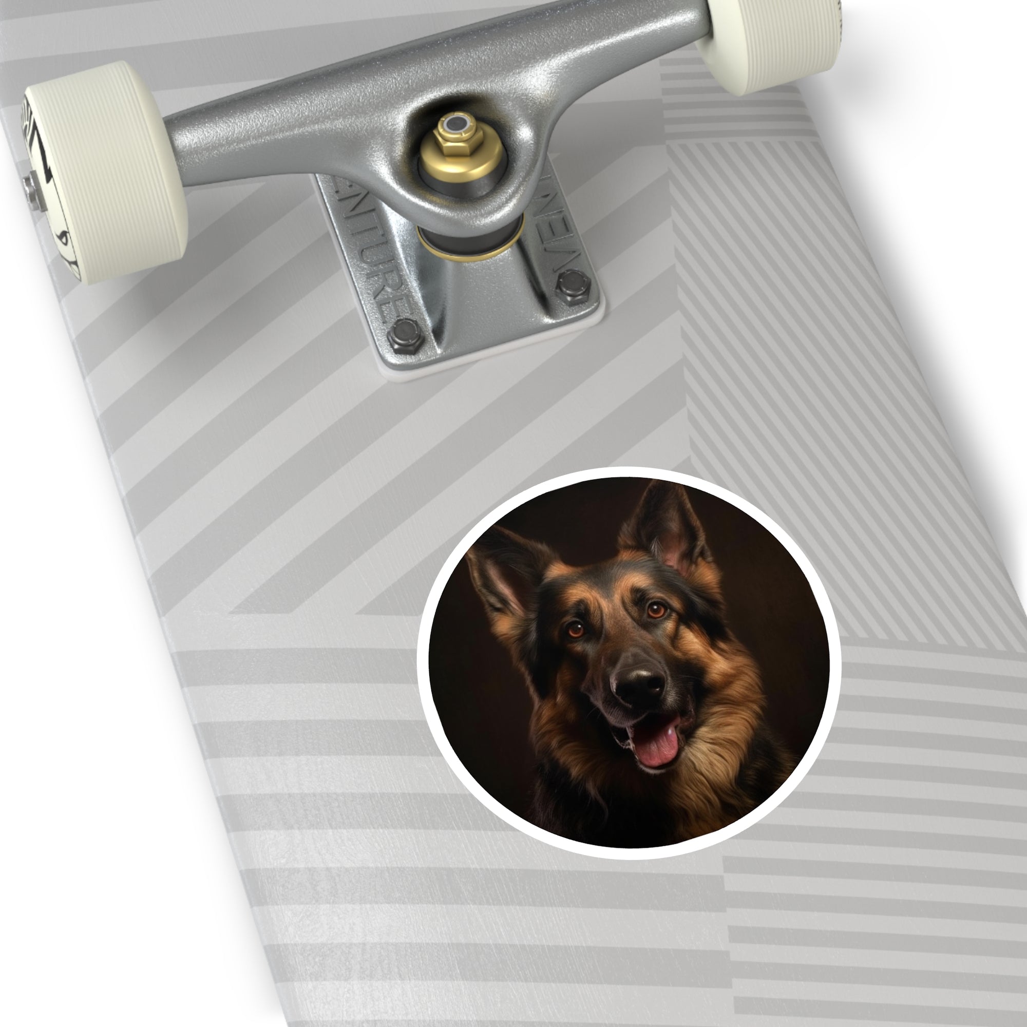 German Shepherd Sticker, Realistic Dog Design, Loyal Pet Art, Classic Style