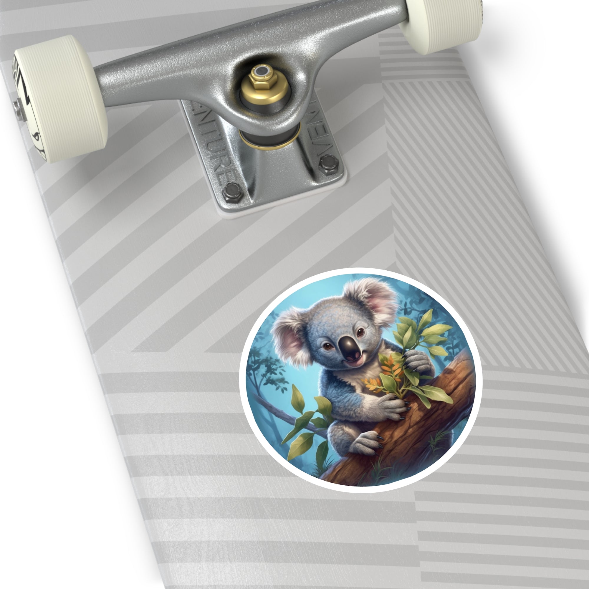 Koala on Branch, Nature Art Sticker, Relaxing Design, Forest Vibe