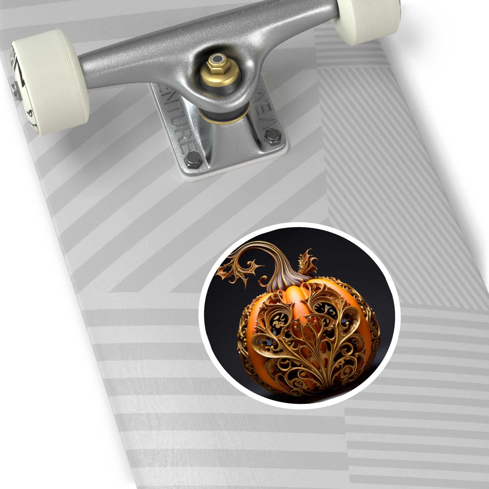 Pumpkin Filigree, Detailed Art Sticker, Fall Decor, Seasonal Gift