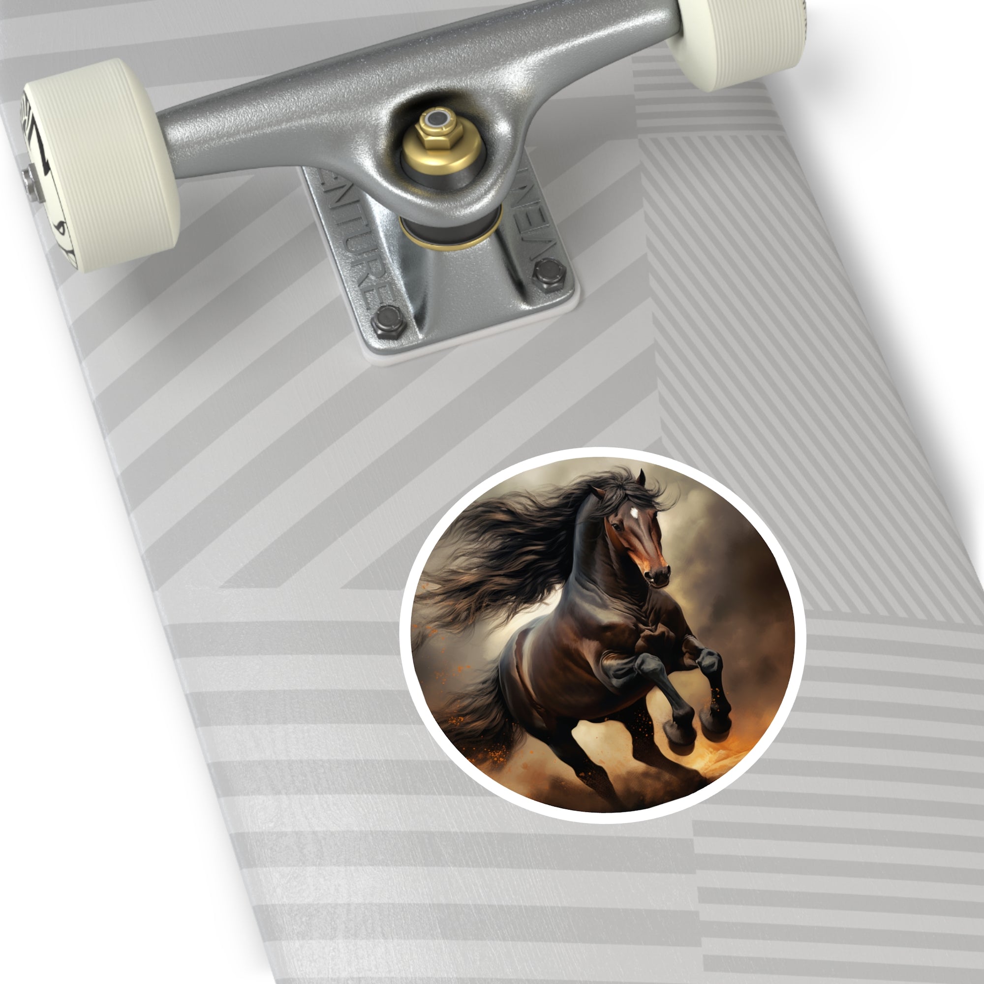 Black Horse Galloping, Realistic Animal Sticker, Power and Grace, Nature Design