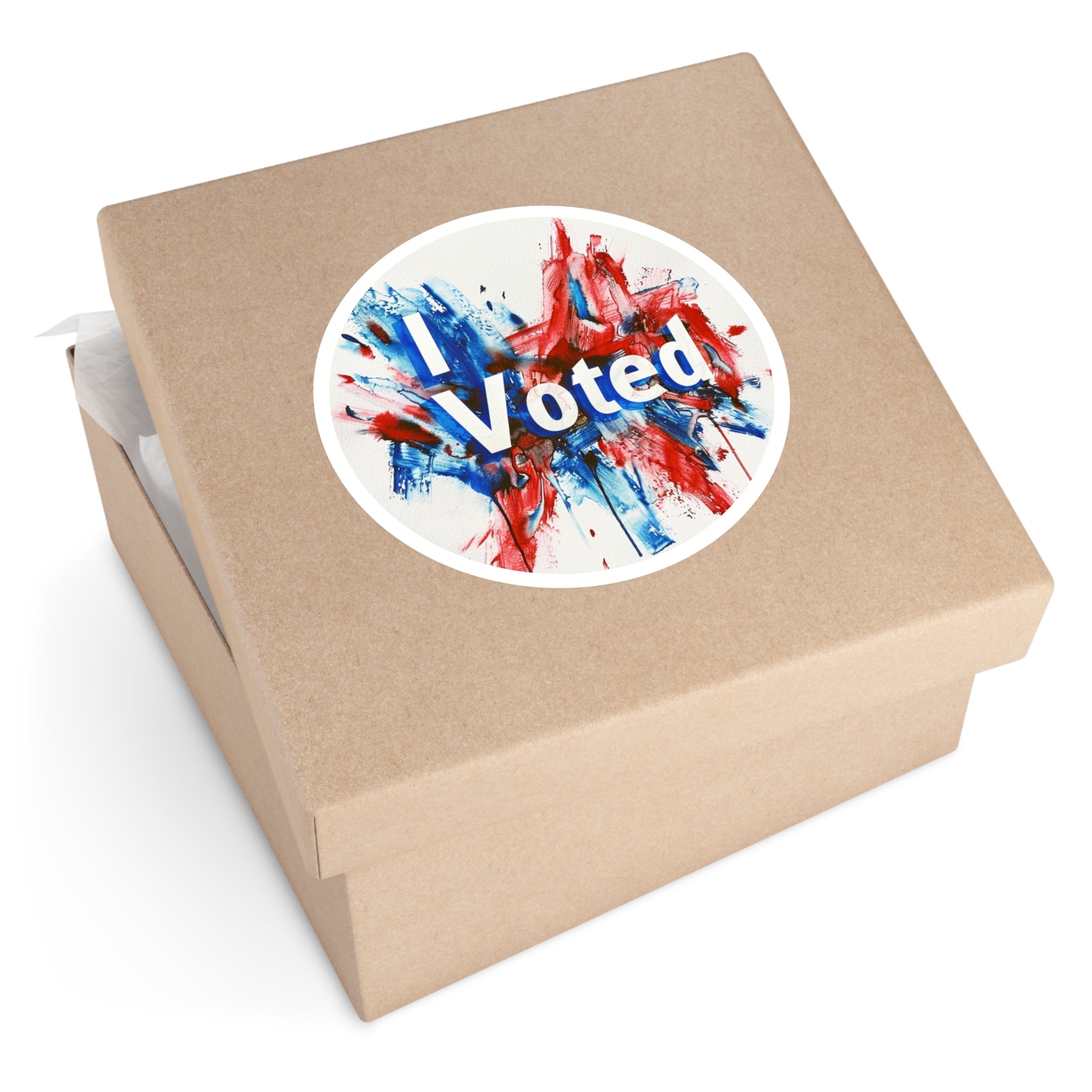 I Voted Sticker, Red White Blue Design, Patriotic Art, Election Day Pride