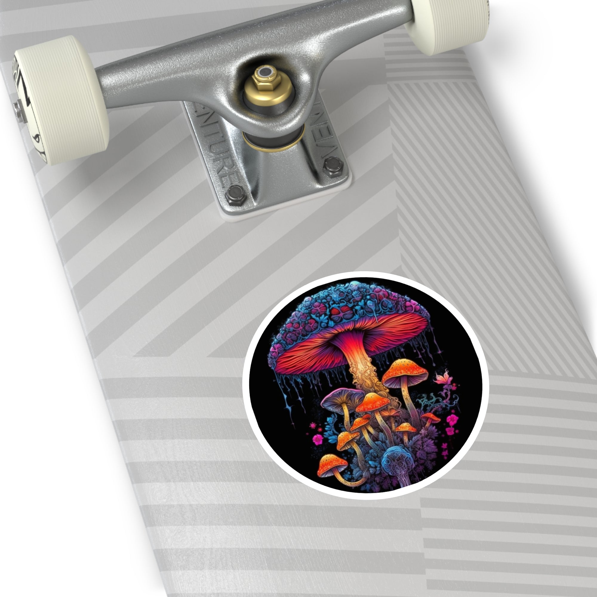 Mystic Mushroom Grove, Colorful Art Sticker, Journal Decor, Fantasy Theme