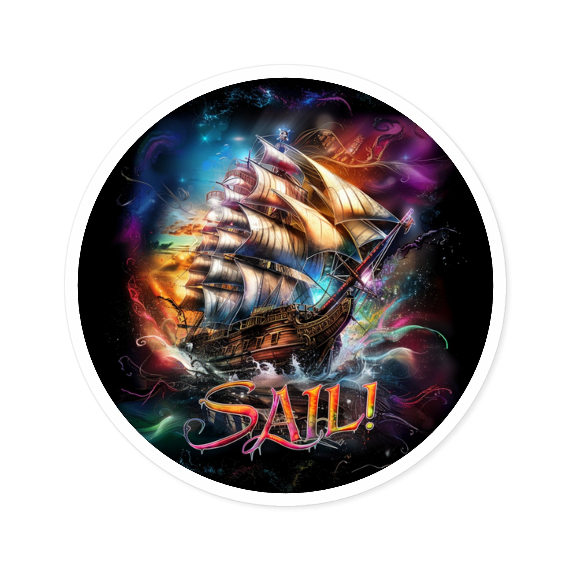 Vibrant Sailboat Stickers | Nautical Decor, Laptop Stickers, Gifts for Sailors, Adventure Stickers, Home Decor