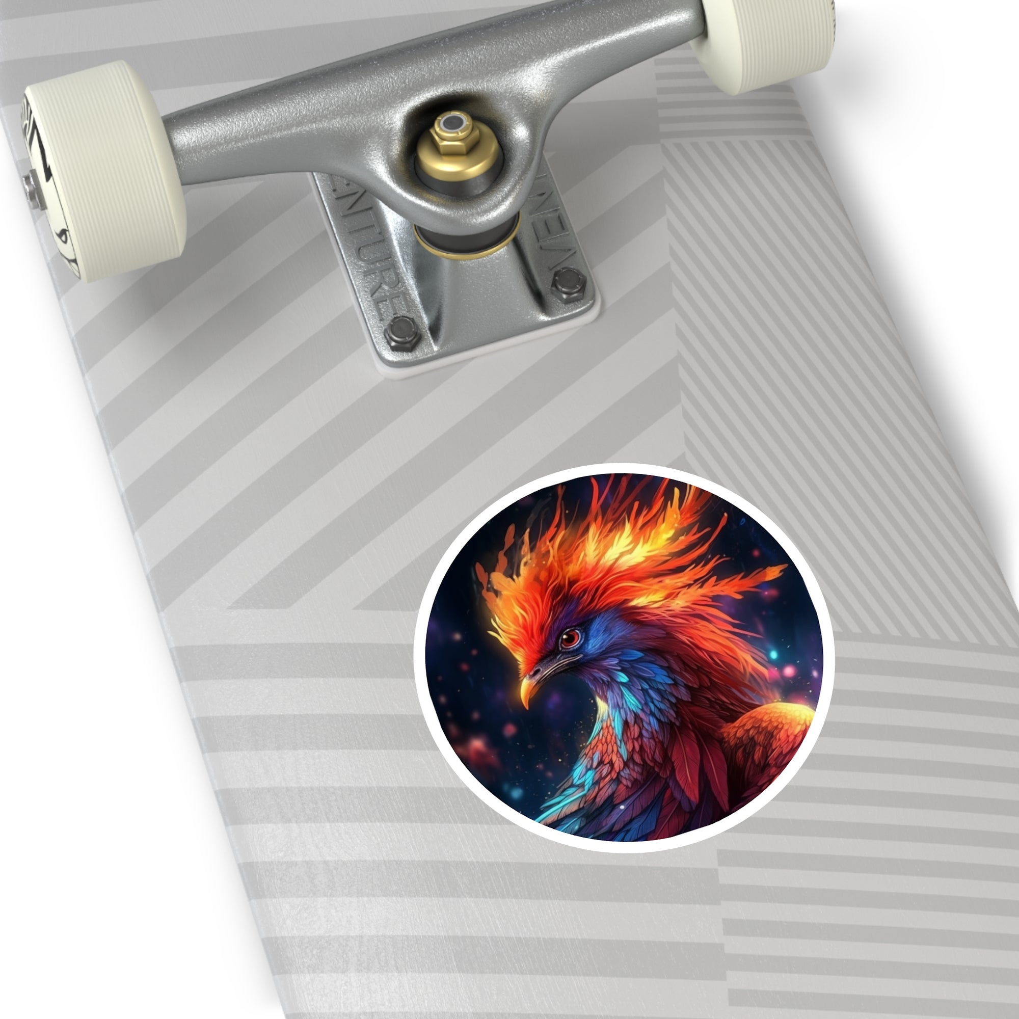 Firebird Sticker, Colorful Phoenix Art, Fantasy Flame Design, Powerful Gift