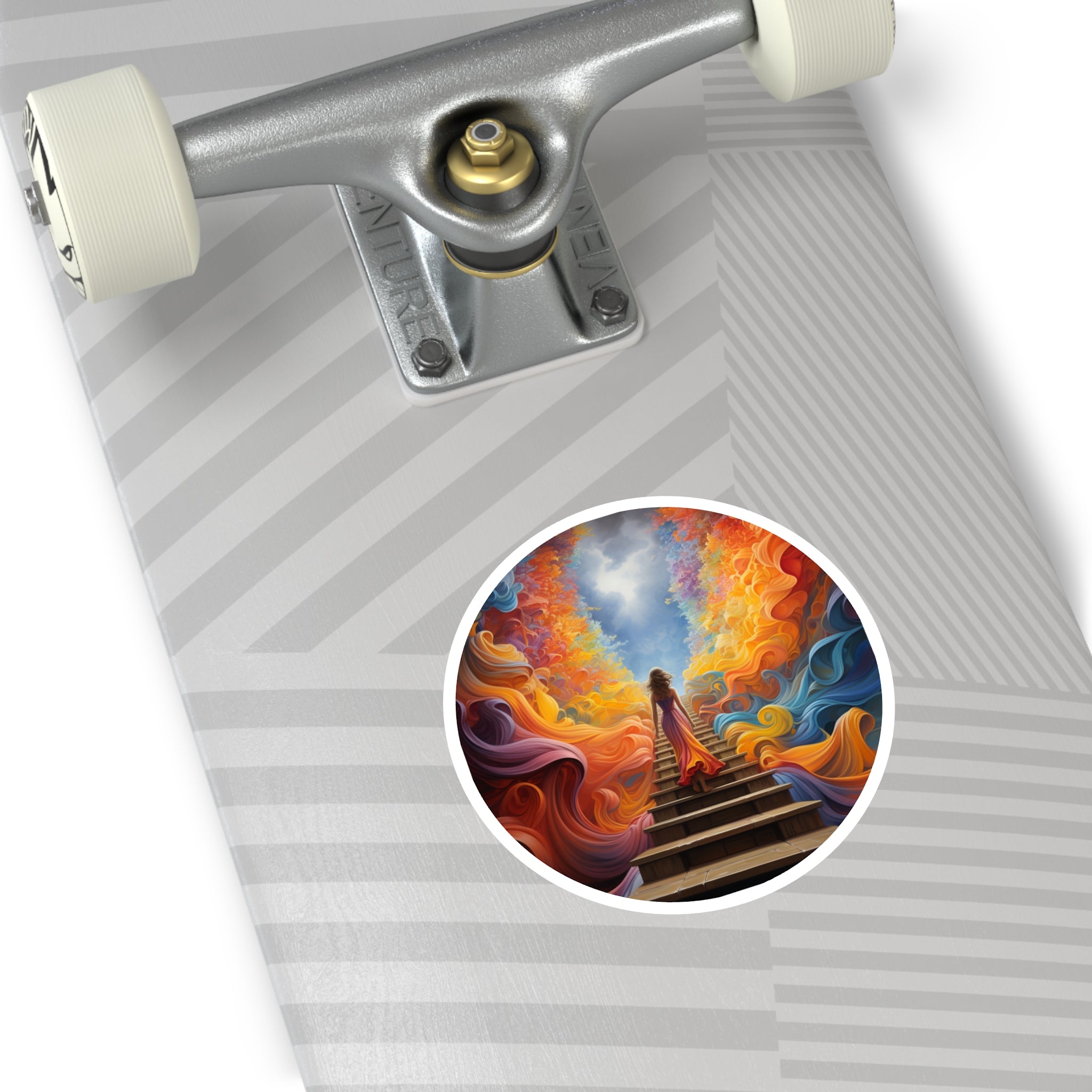 Stairway to Color Sticker, Rainbow Path Art, Dreamy Design, Inspiring Gift