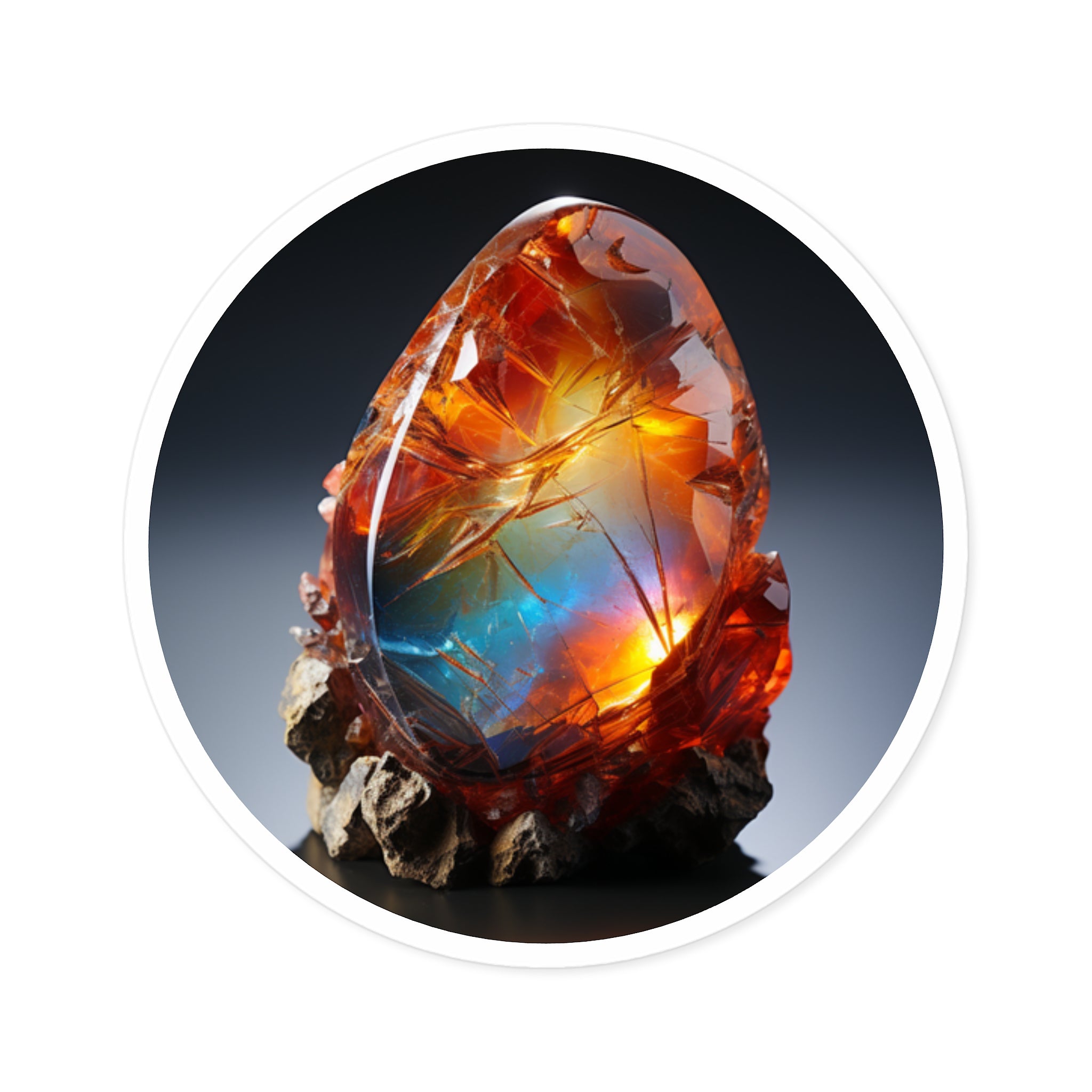 Opal Gem, Artistic Sticker, Notebook Decor, Crystal Gift