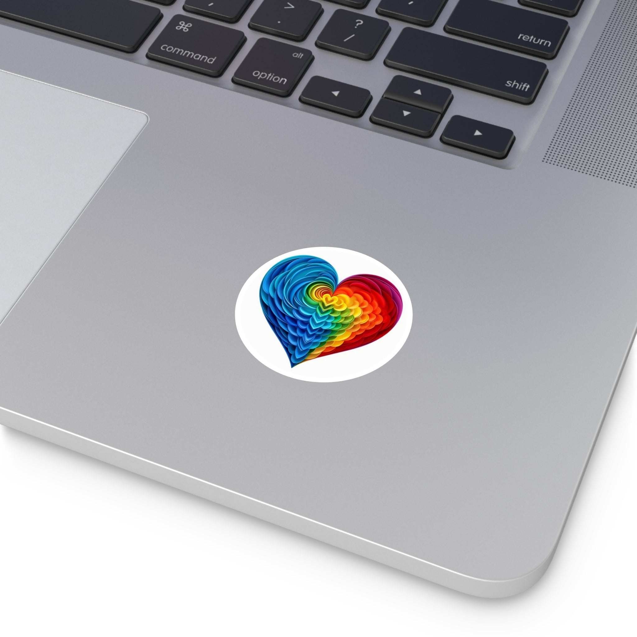 Rainbow Heart Sticker, Colorful Love Art, Pride Design, Vibrant Gift