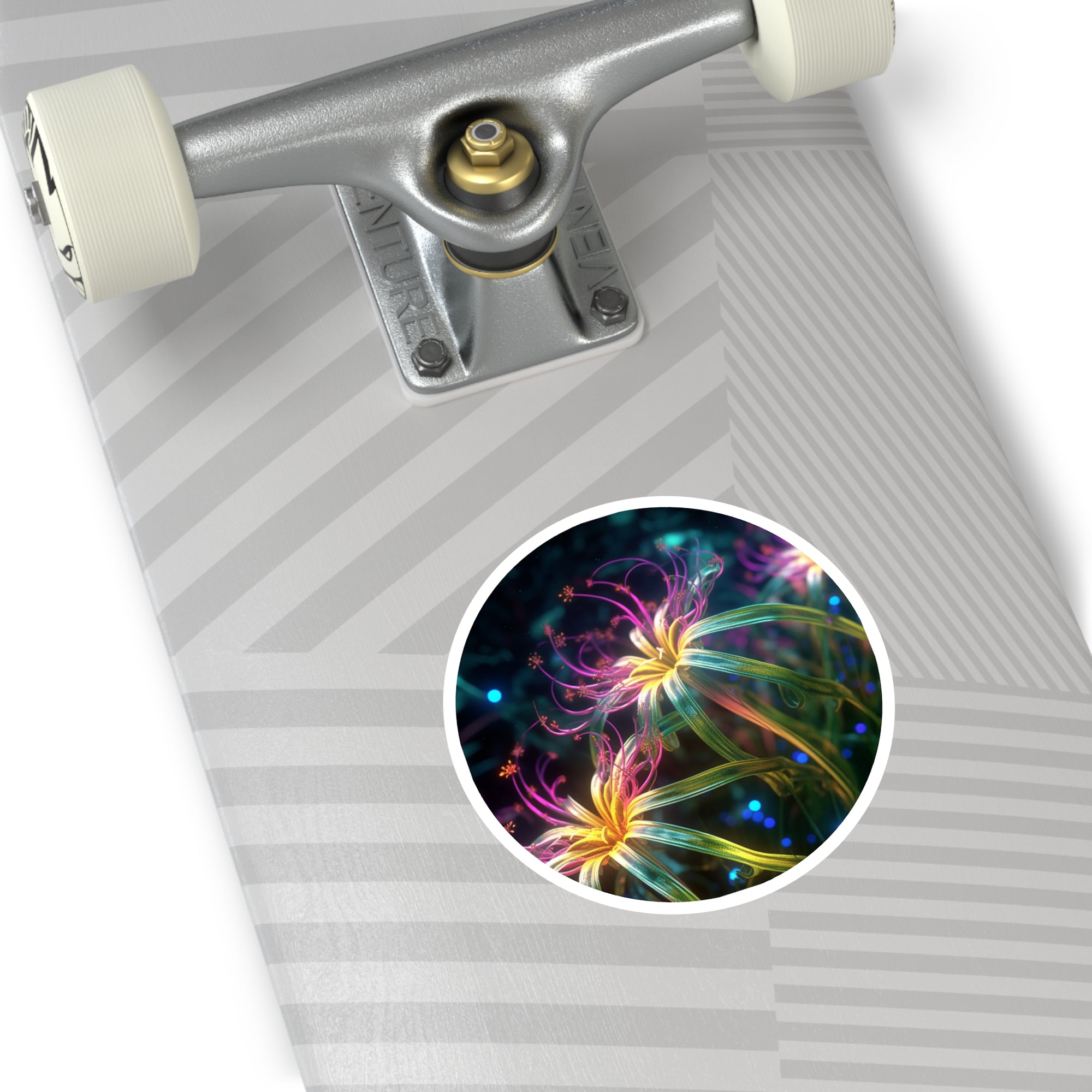 Spider plant cluster, colorful nature Sticker, bright foliage, artistic garden