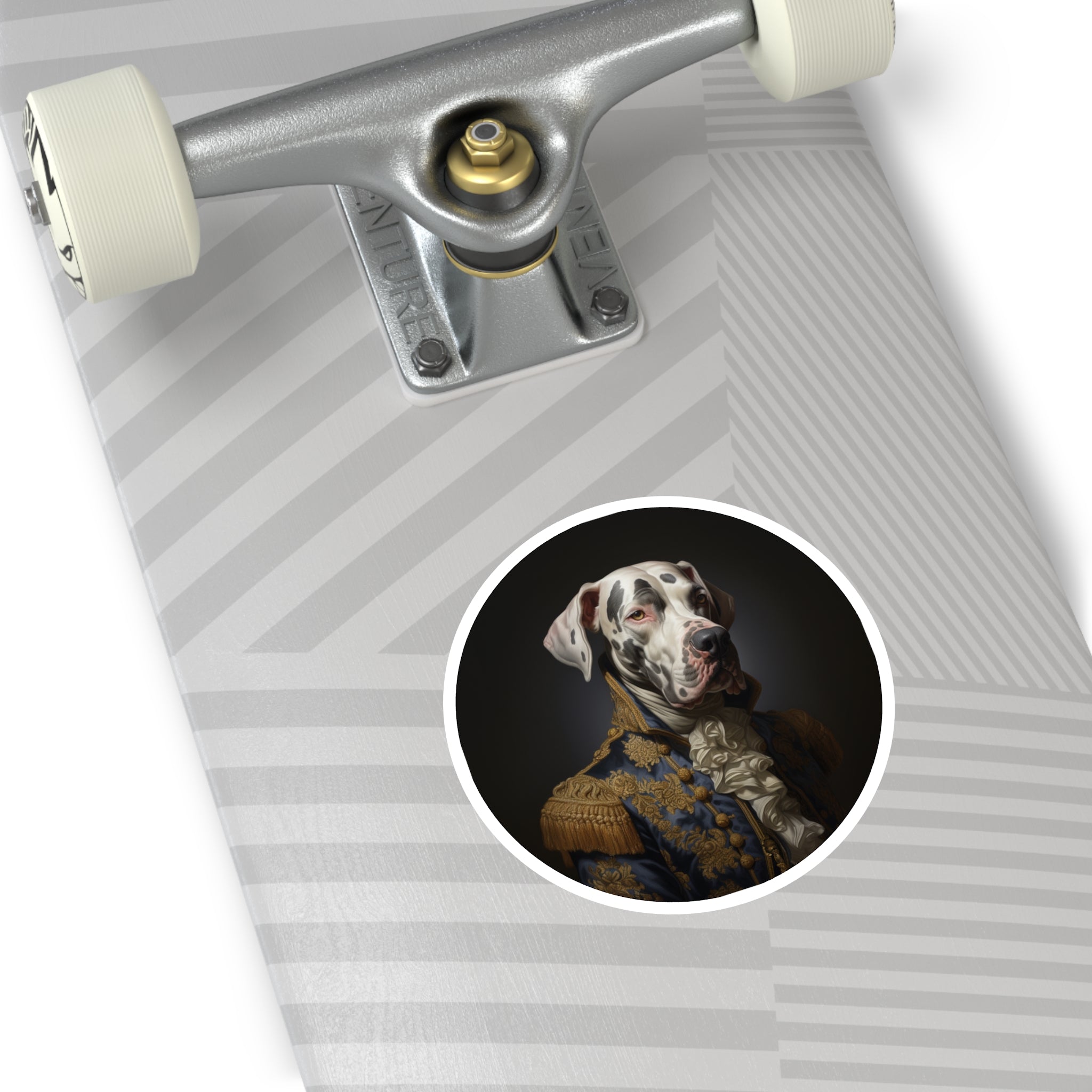 Great Dane Portrait Sticker, Regal Dog Art, Classic Baroque Style, Pet Lover Design