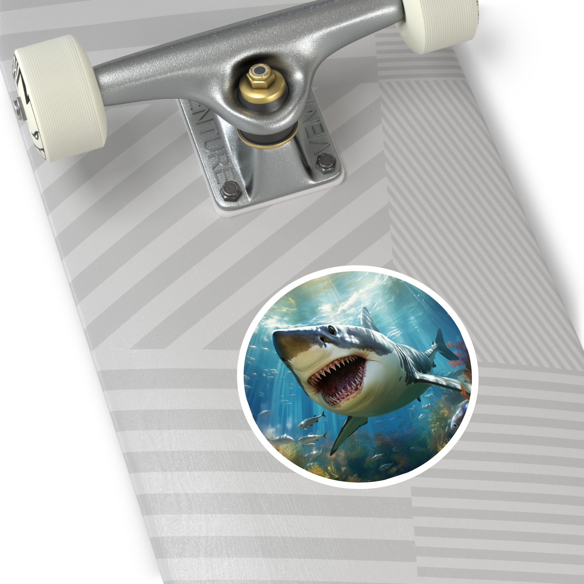 Great White Shark, Ocean Depths Sticker, Sea Predator, Aquatic Adventure