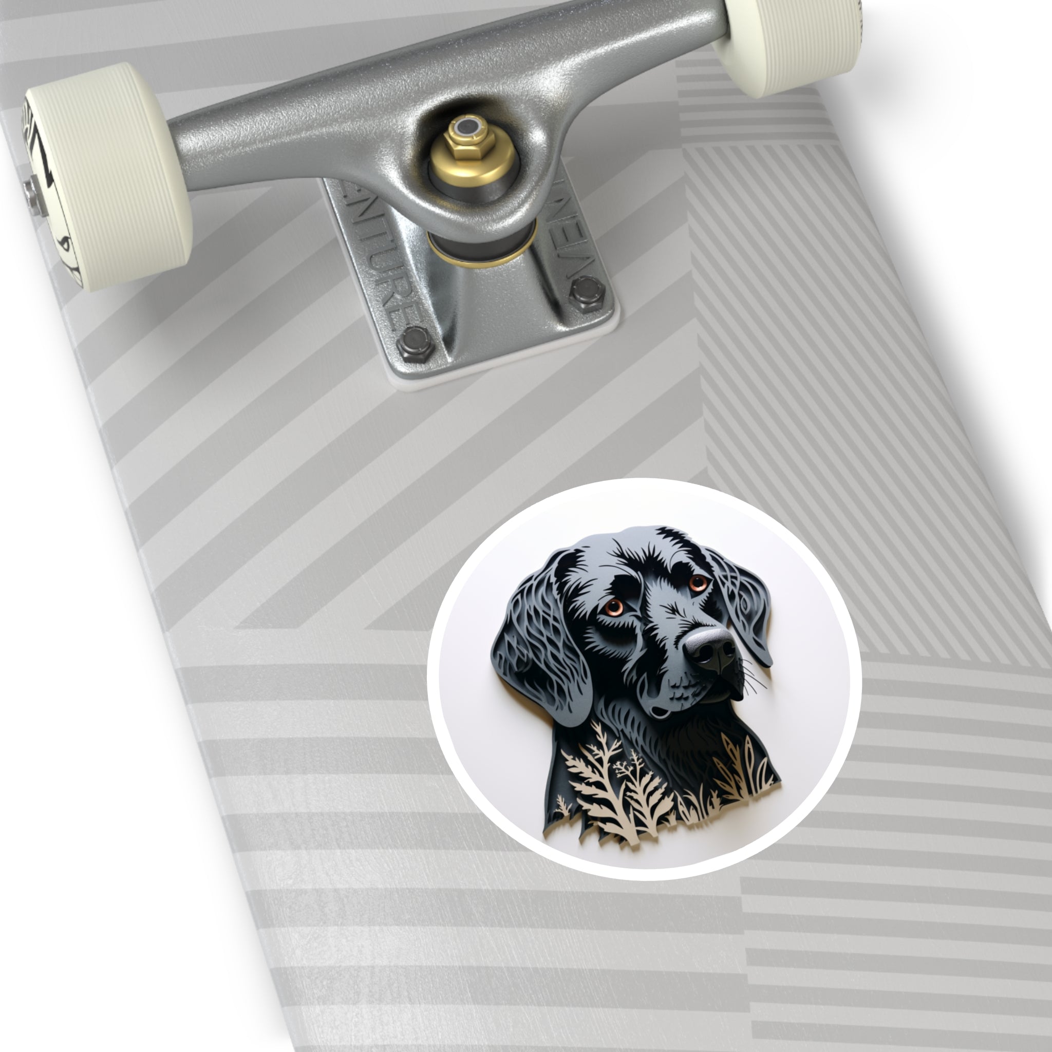 Labrador Papercut Sticker, Artistic Dog Design, Layered Style, Elegant Gift