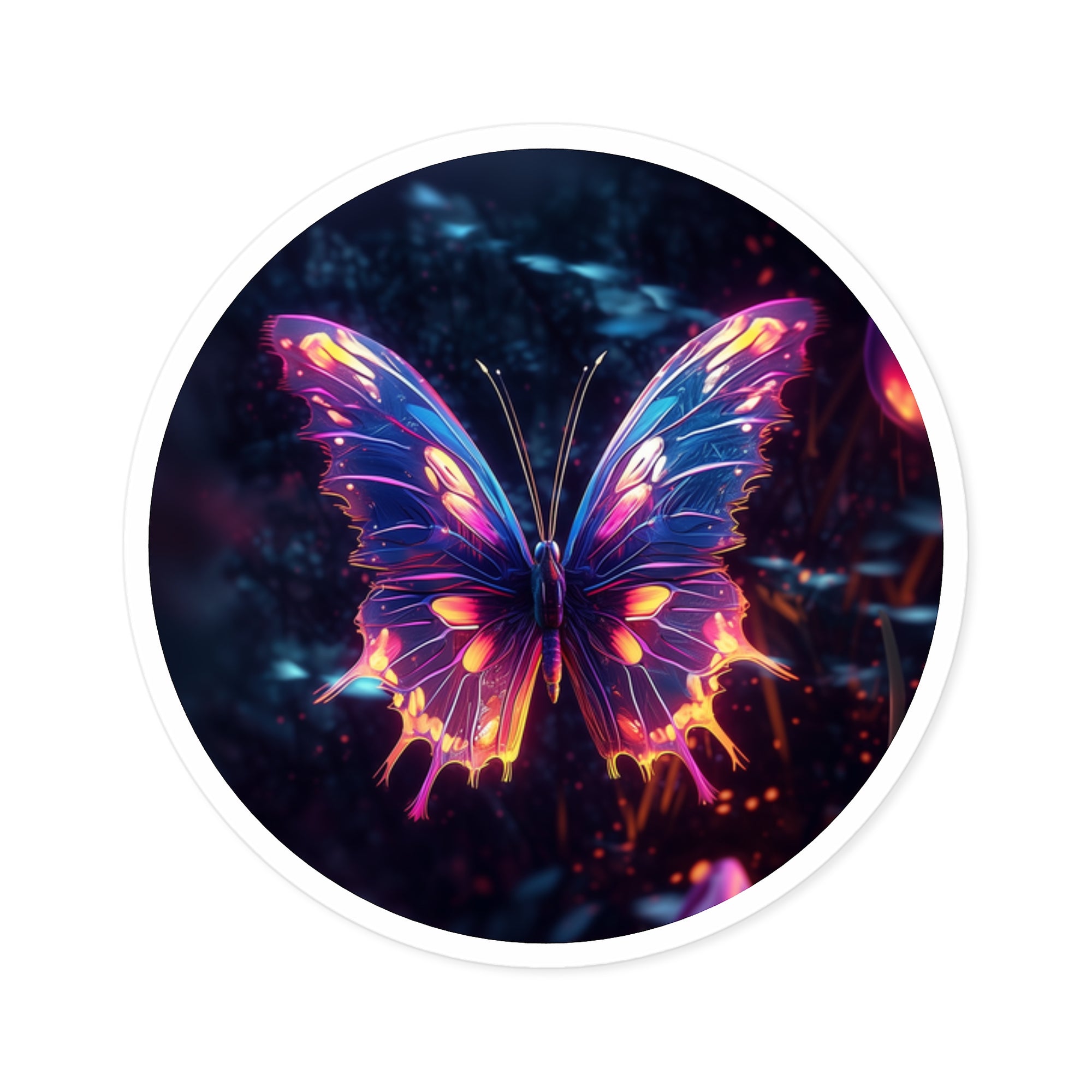 Abstract Butterfly, Artistic Sticker, Notebook Decor, Nature Gift