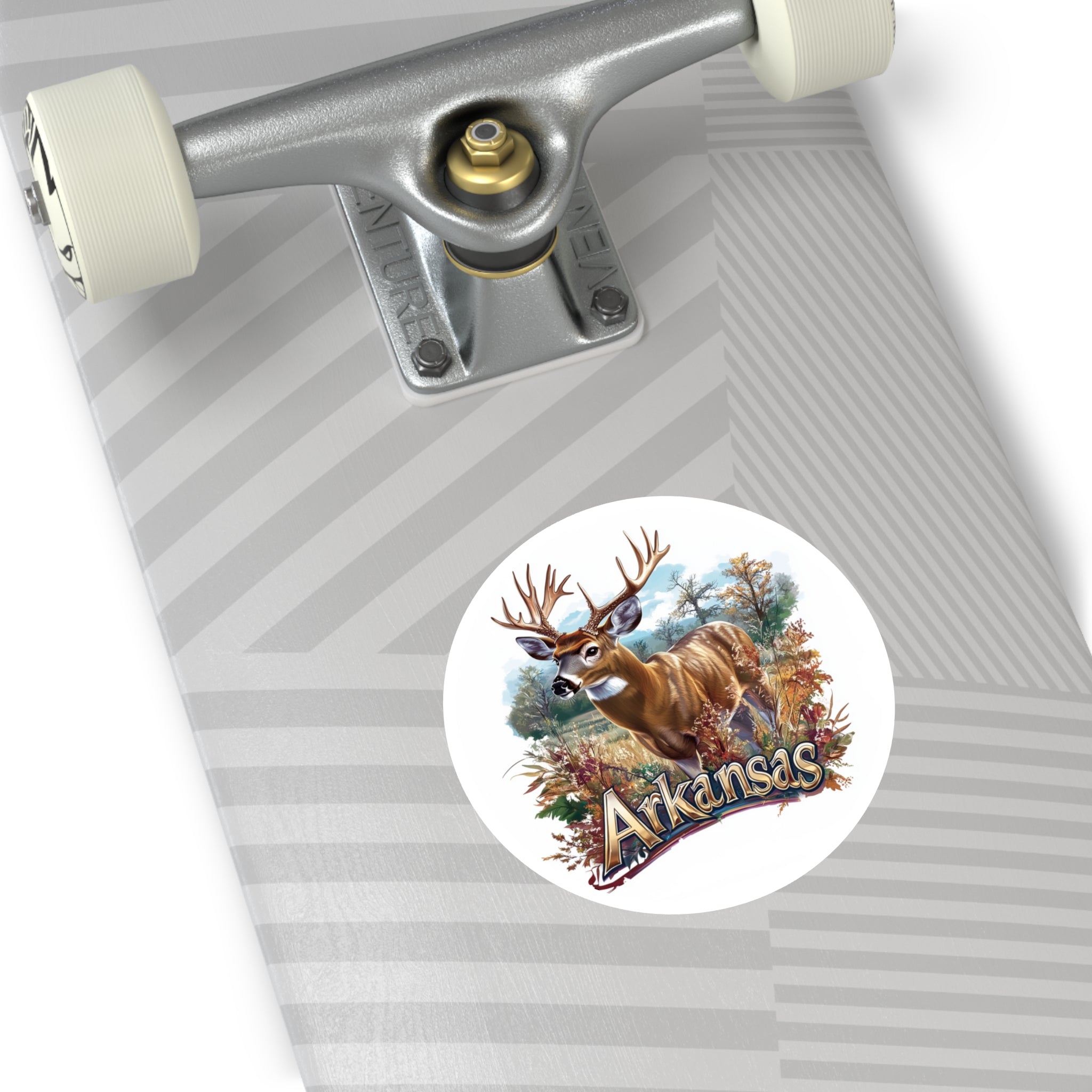 Arkansas Deer Sticker, State Animal Design, Woodland Nature Art, Rustic Wildlife