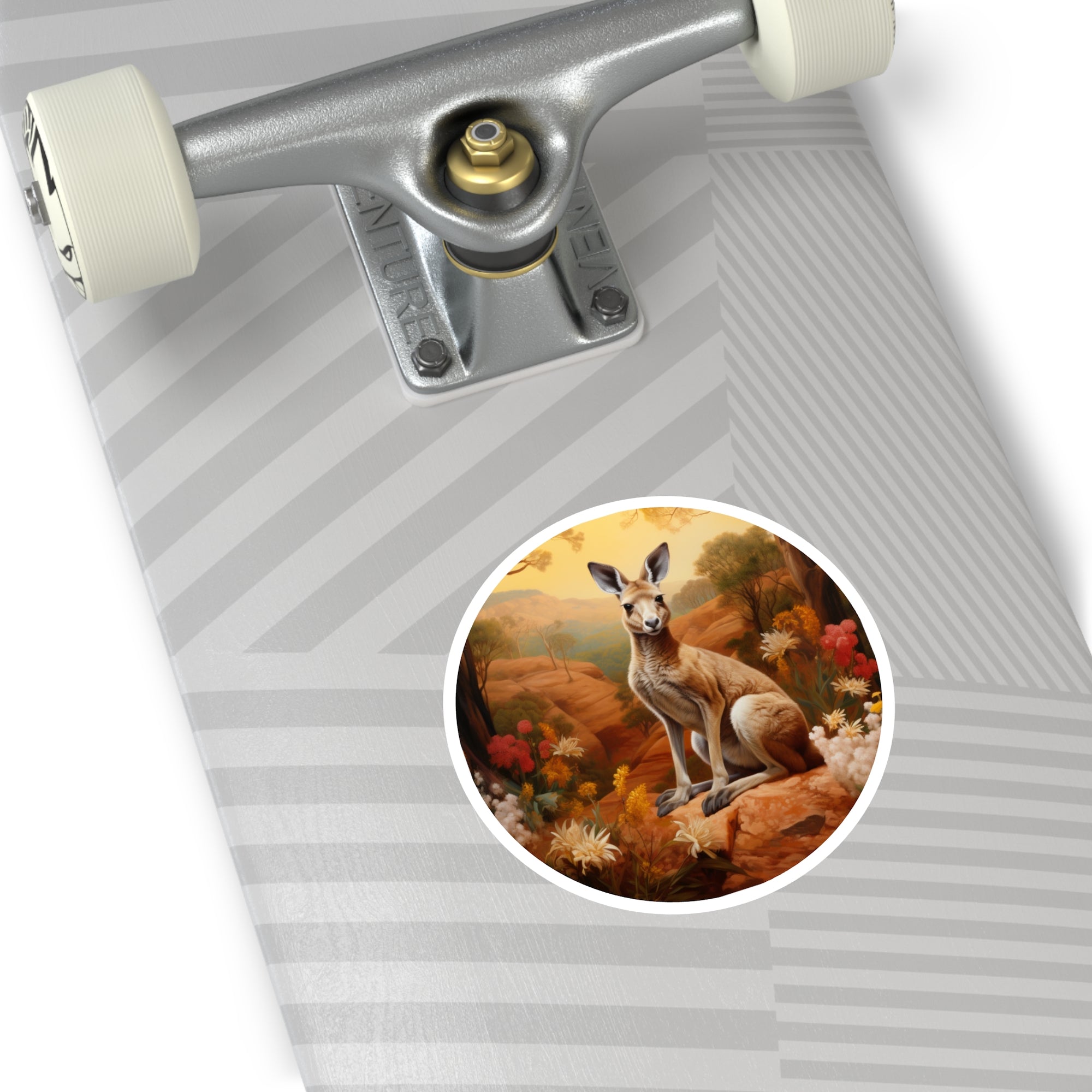 Kangaroo in Nature, Australian Wildlife Sticker, Realistic Design, Travel Gift