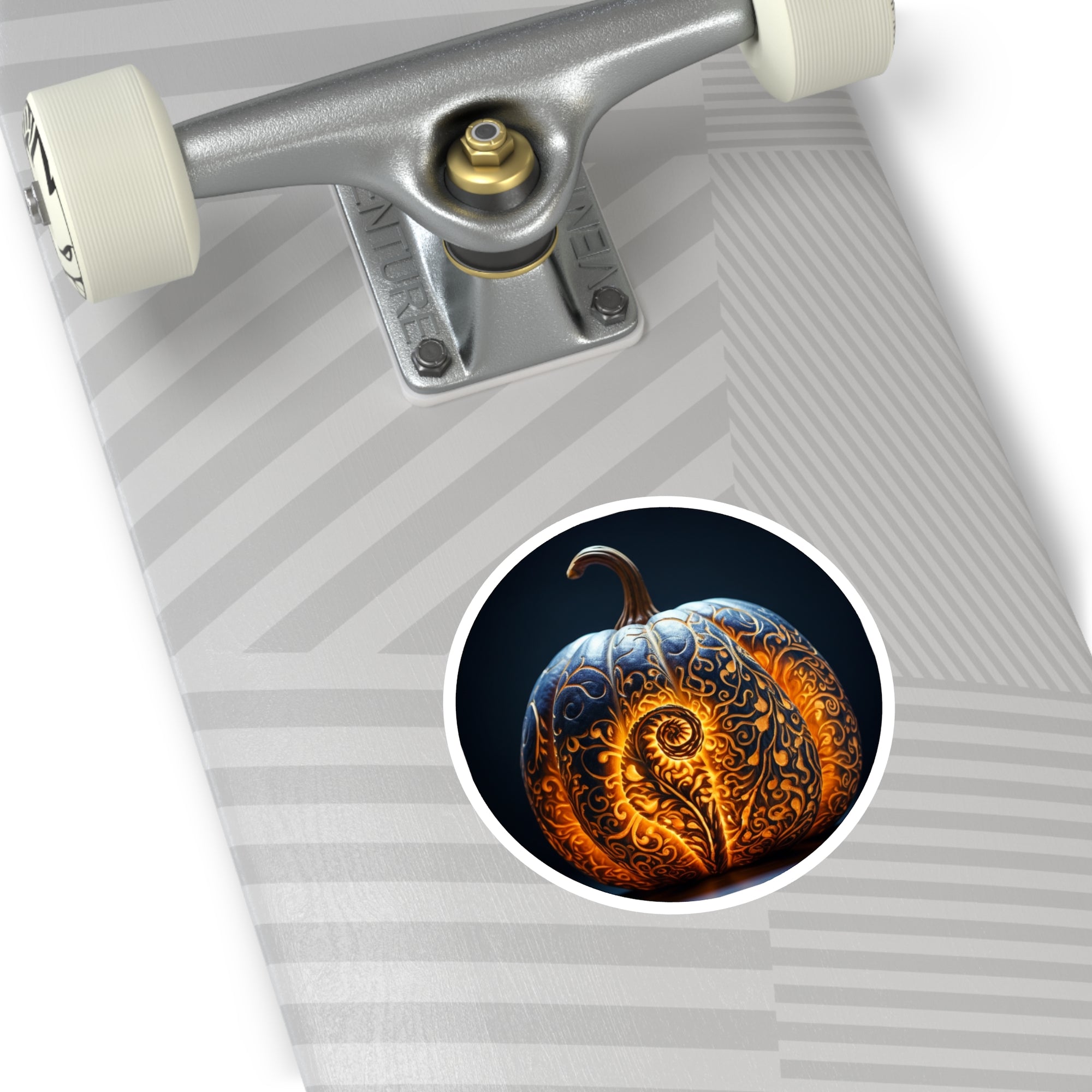 Pumpkin Batik, Fall Art Sticker, Seasonal Decor, Autumn Gift