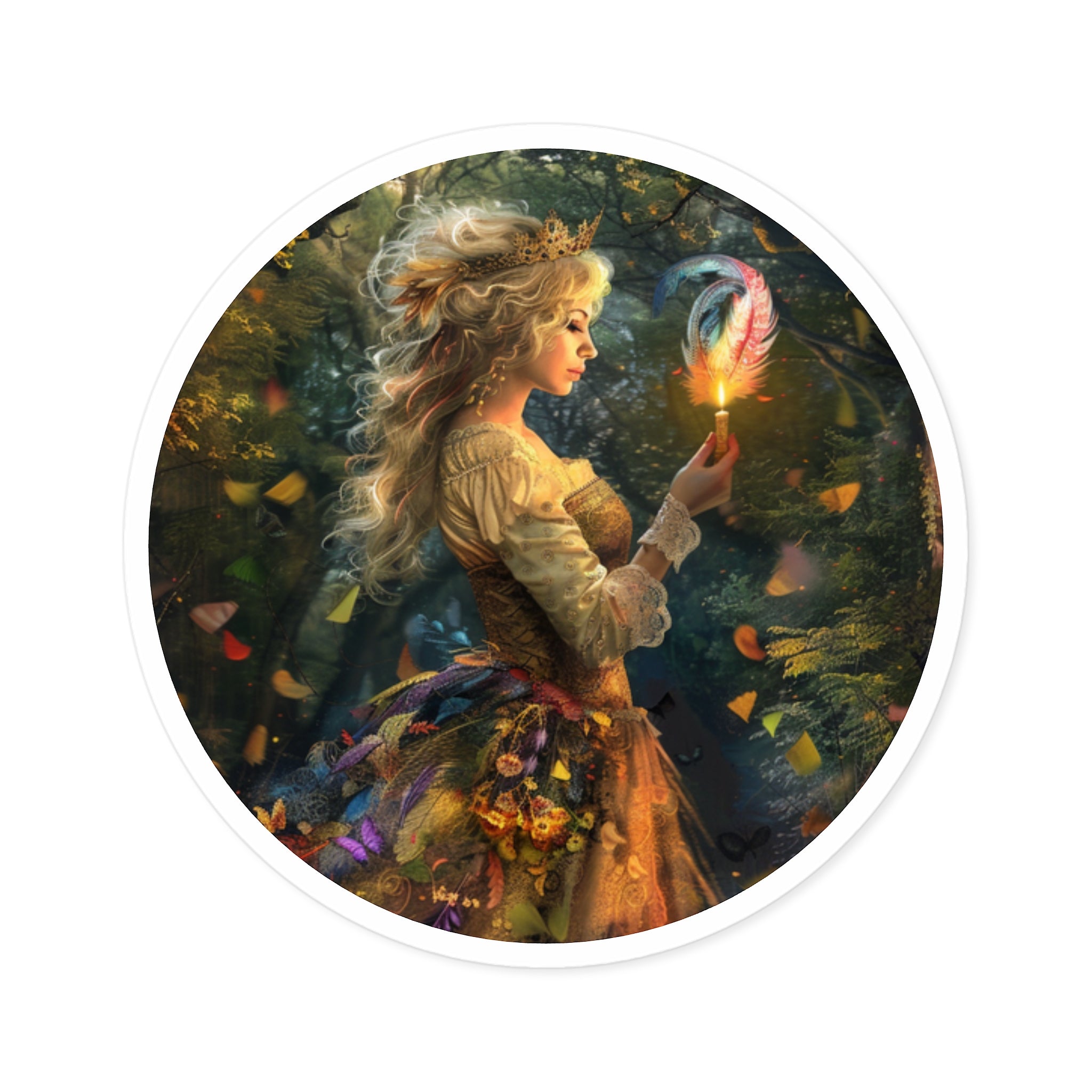 Victorian Forest, Artistic Sticker, Notebook Decor, Elegant Gift