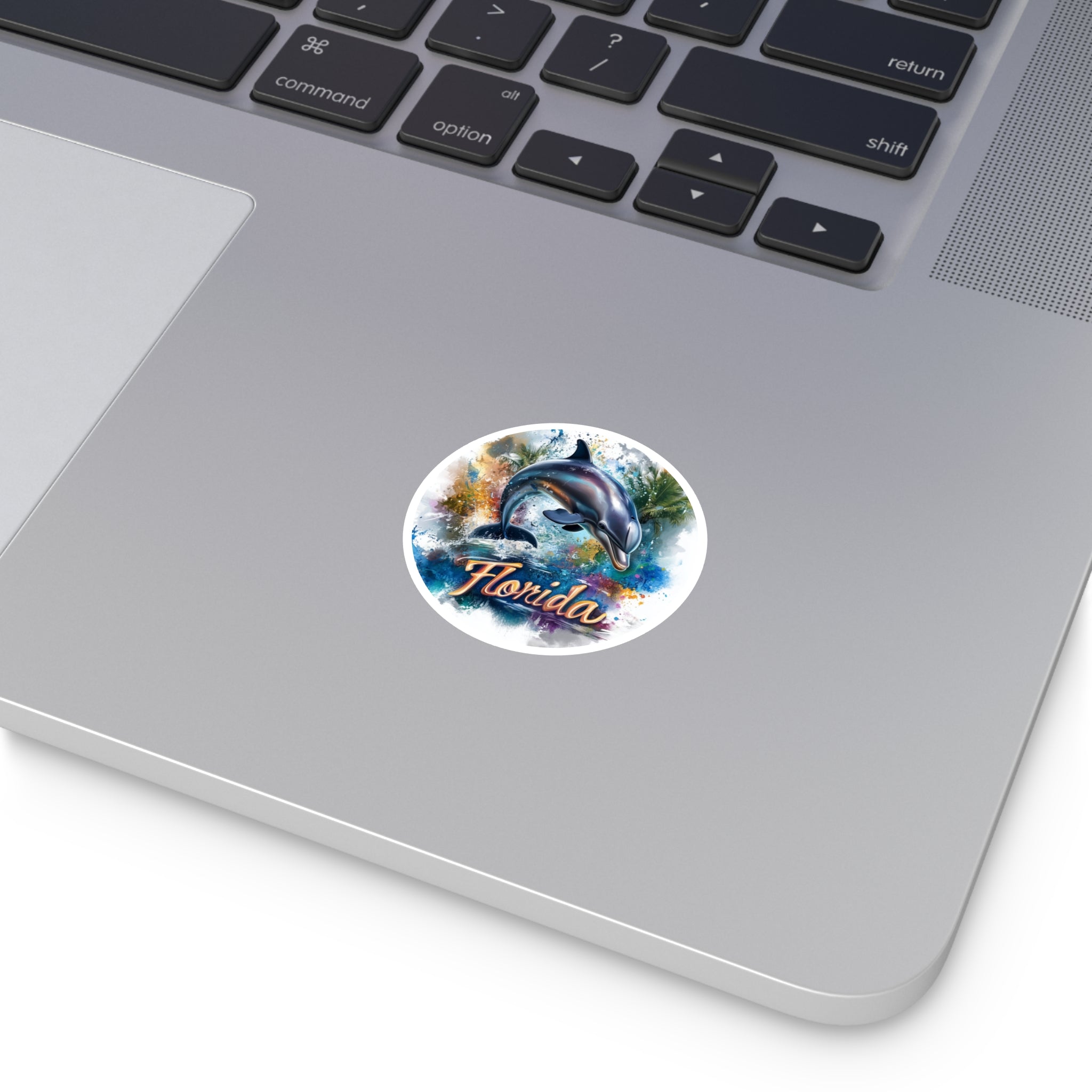 Florida Dolphin, Ocean Wave Sticker, Laptop or Water Bottle, State Pride