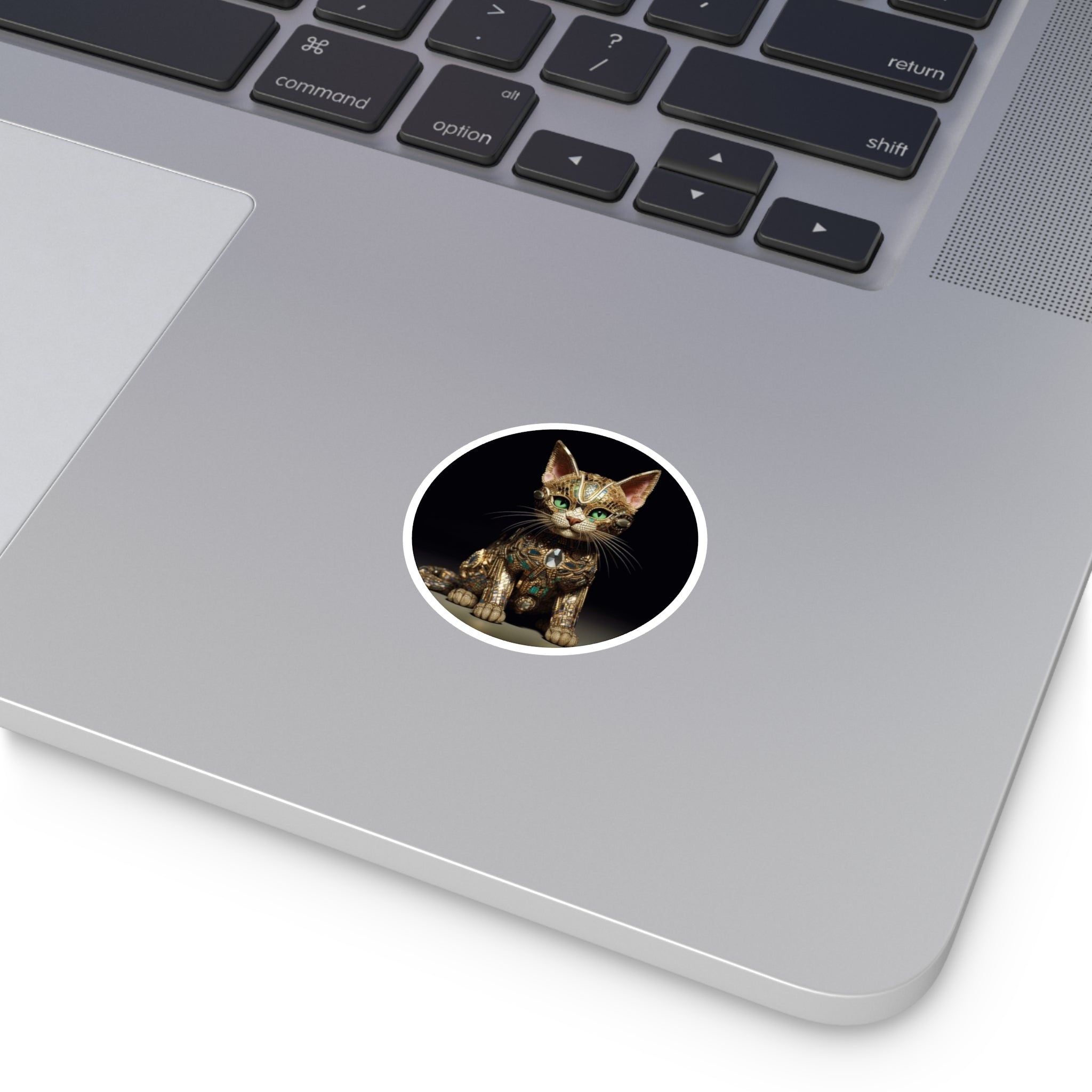 Jewel Cat, Vintage Gem Sticker, Luxury Design, Artistic Feline Art