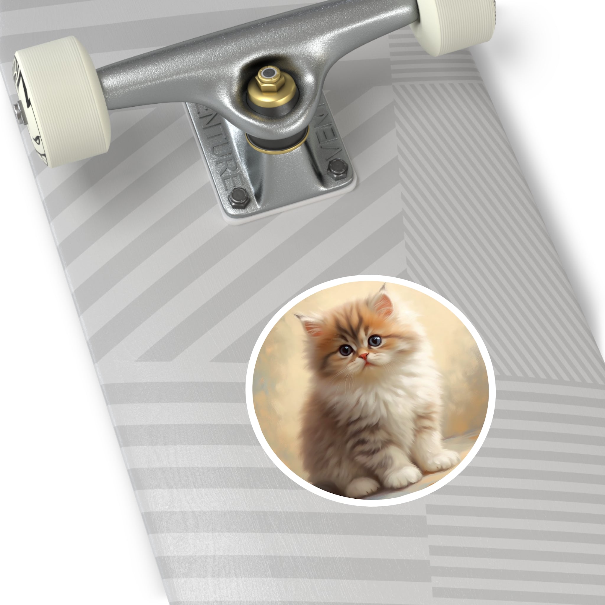 Persian Kitten Portrait, Photorealistic Sticker, Cat Lovers, Soft Aesthetic